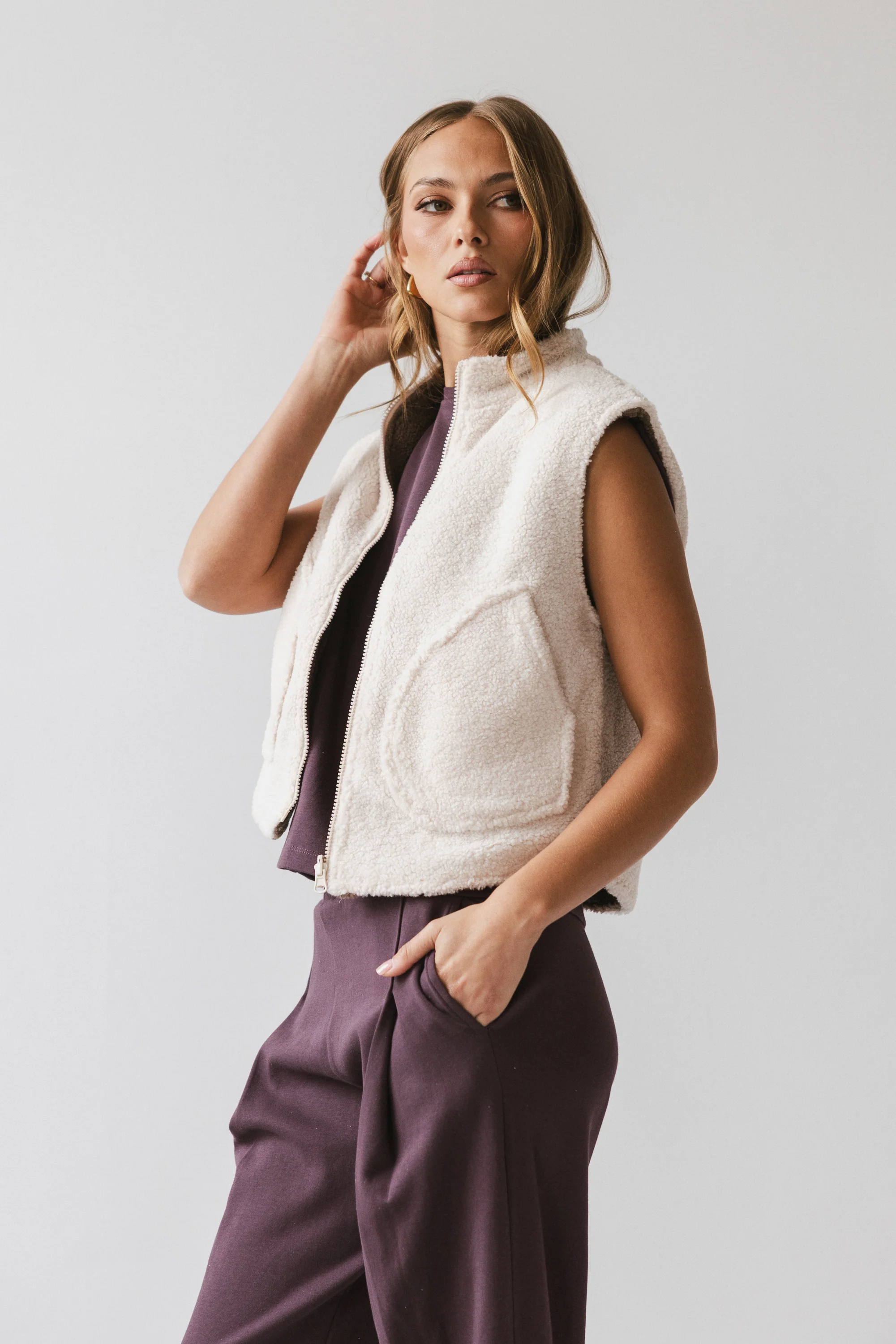Maddox Reversible Sherpa Vest - FINAL SALE - Image 3
