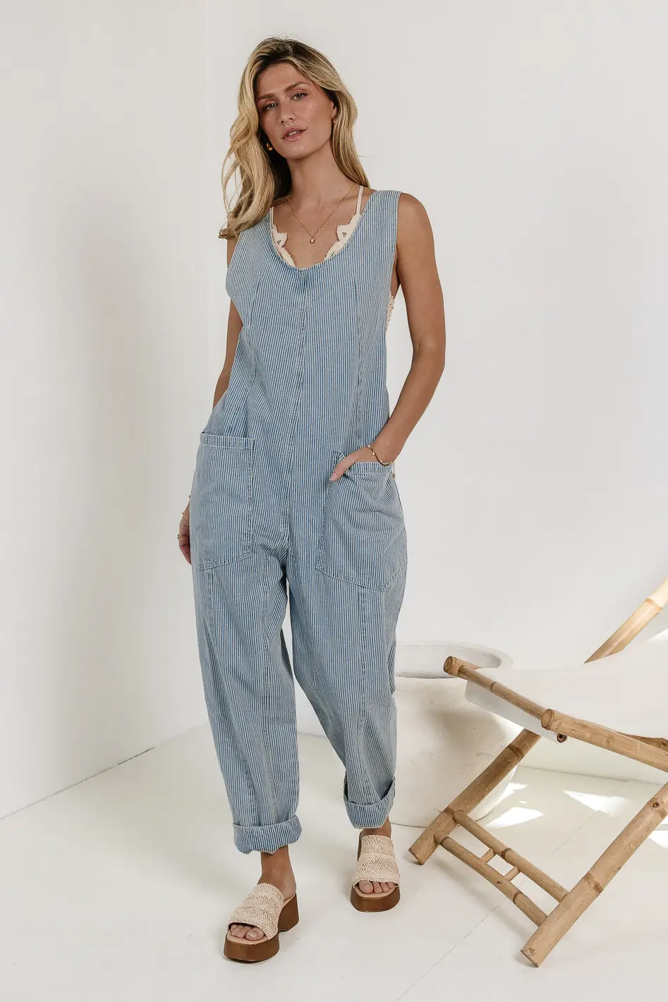 Madeline Jumpsuit in Striped - FINAL SALE - Image 4