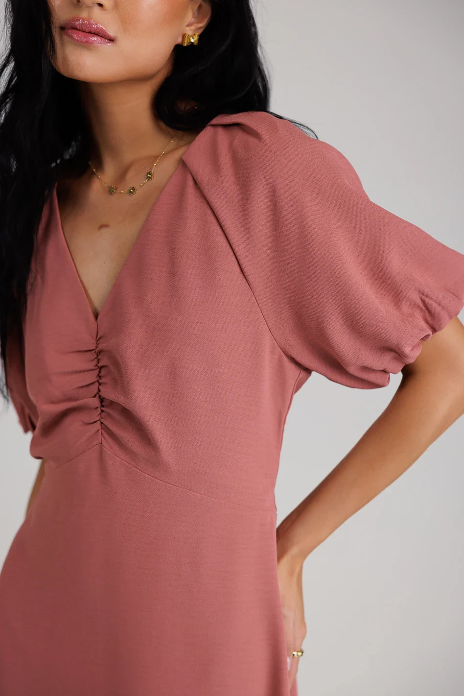 Maeve Midi Dress in Mauve - FINAL SALE - Image 3