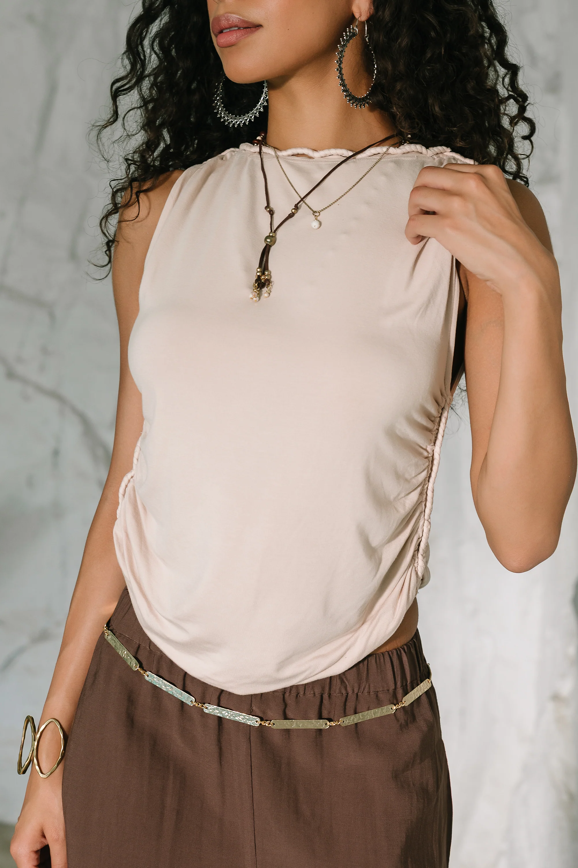 Maia Braided Top in Bone - Image 6