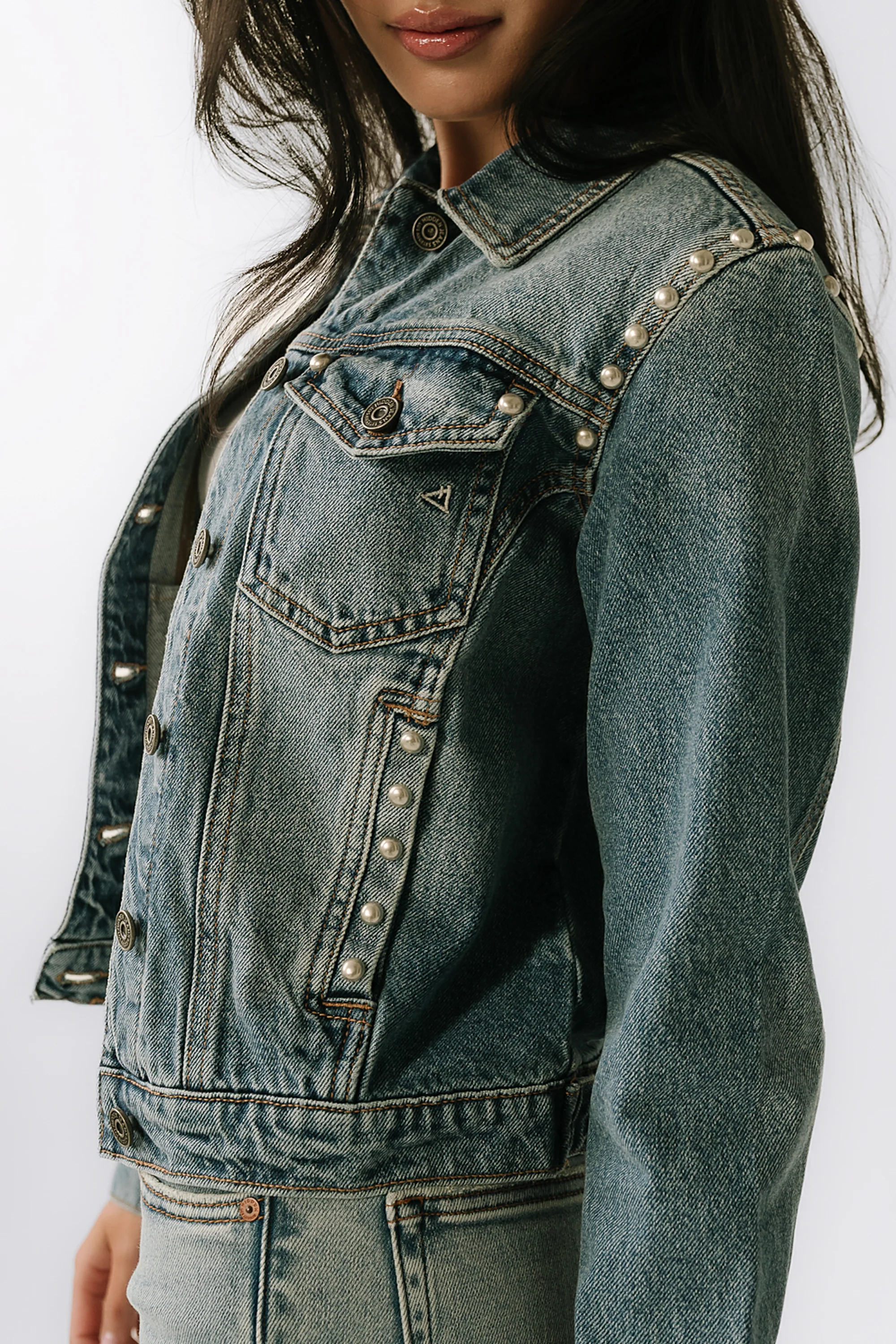 Majorca Studded Denim Jacket - Image 11