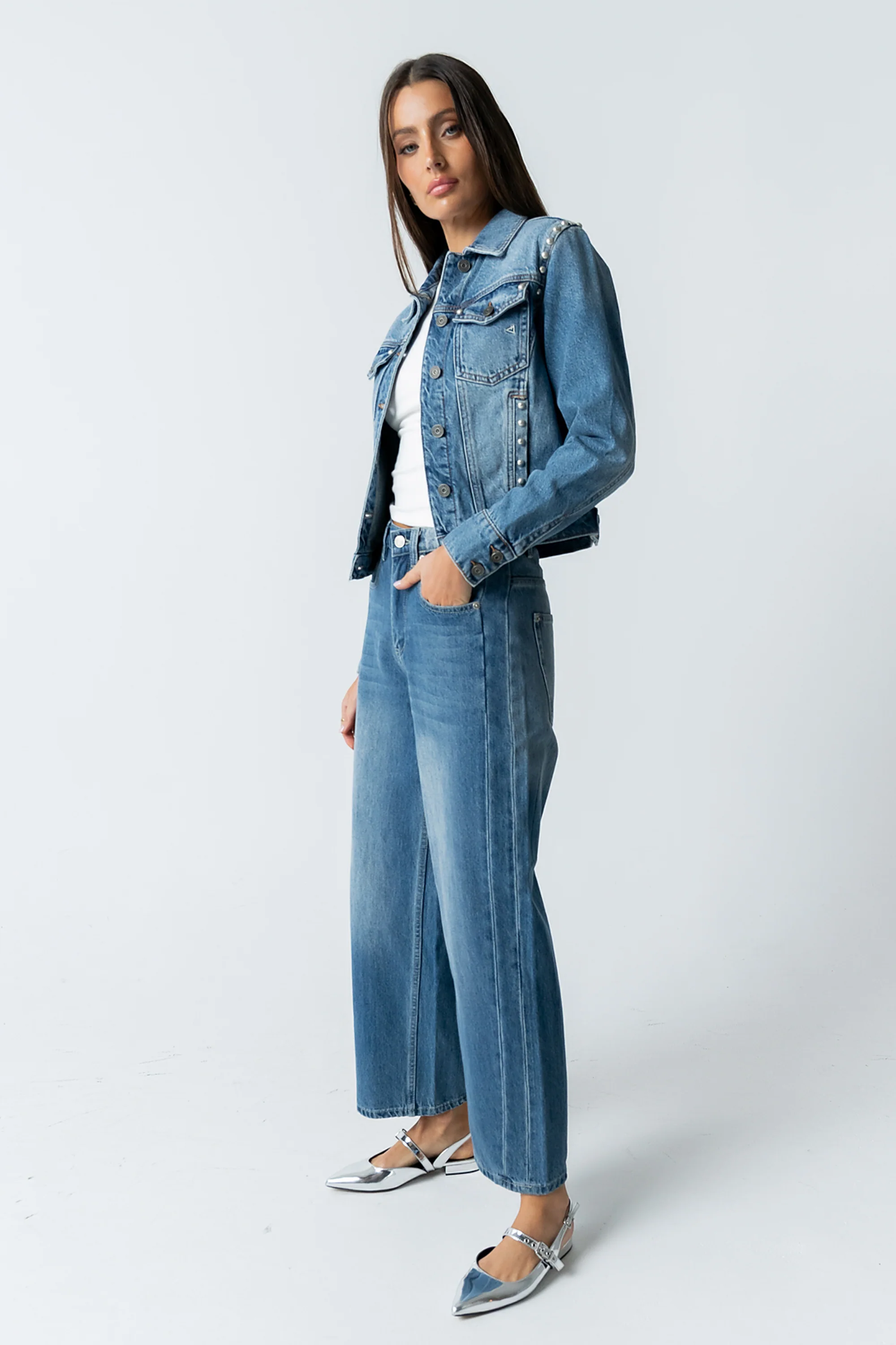 Majorca Studded Denim Jacket - Image 3