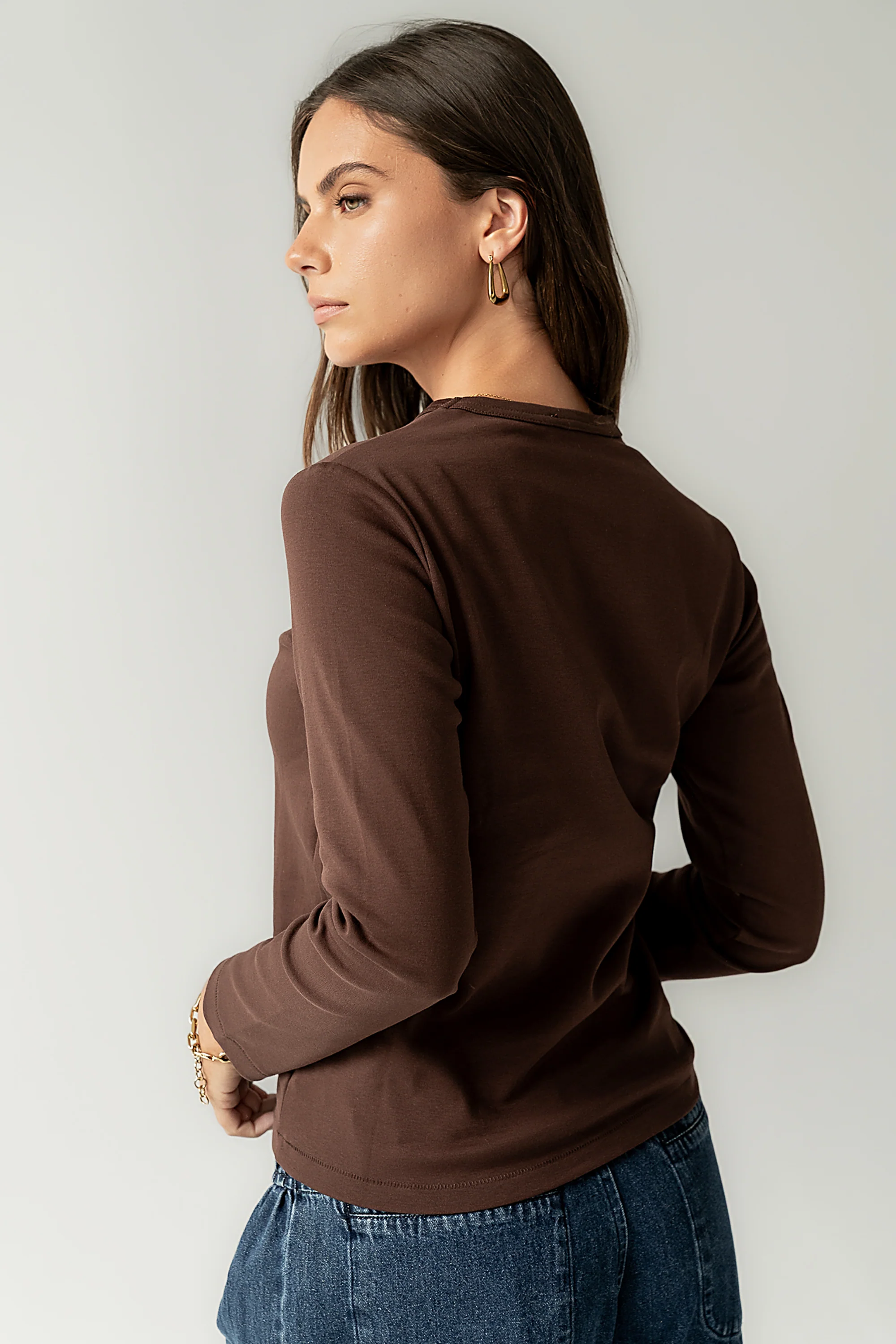 Makayla Shirt in Brown - FINAL SALE - Image 2