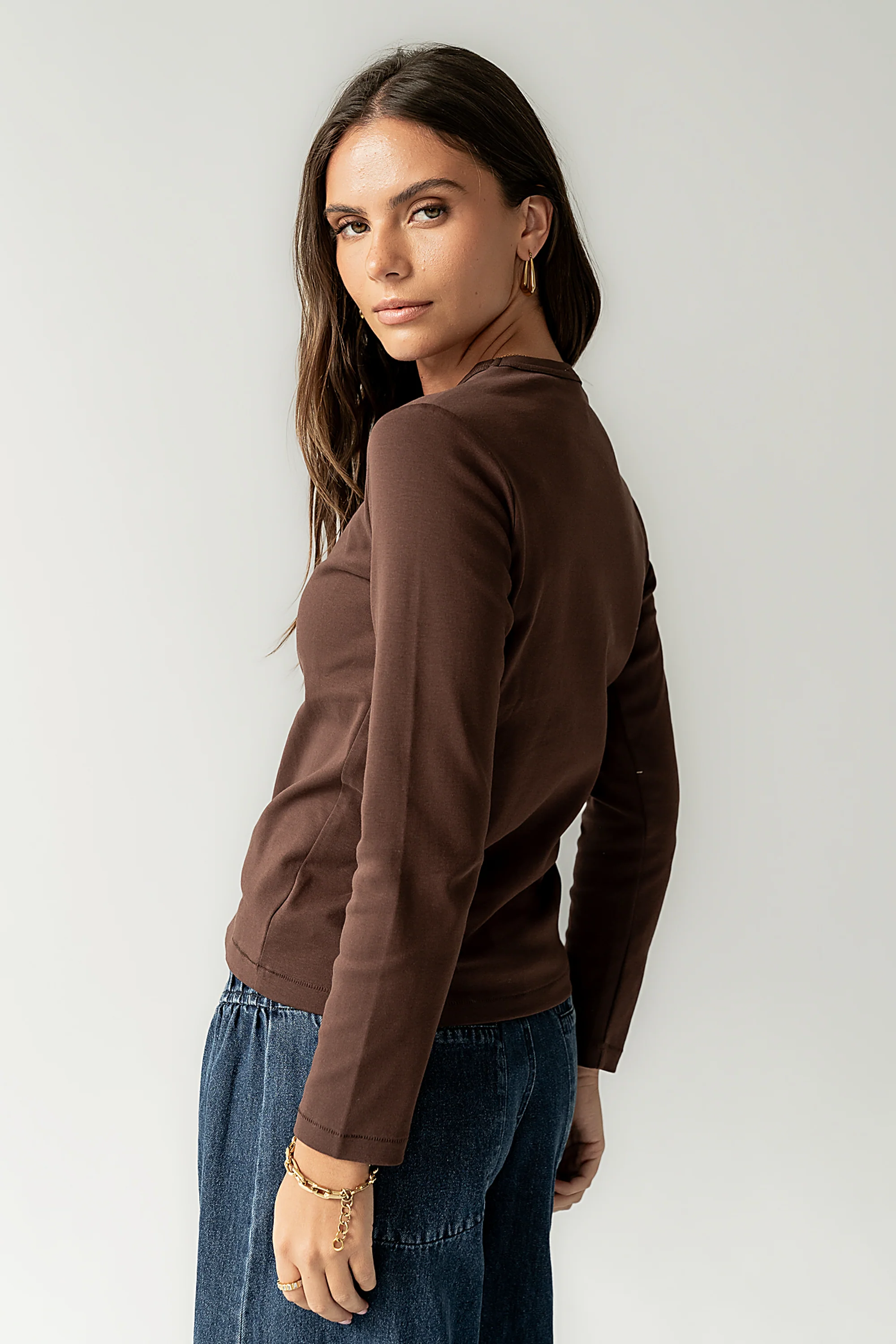 Makayla Shirt in Brown - FINAL SALE - Image 5