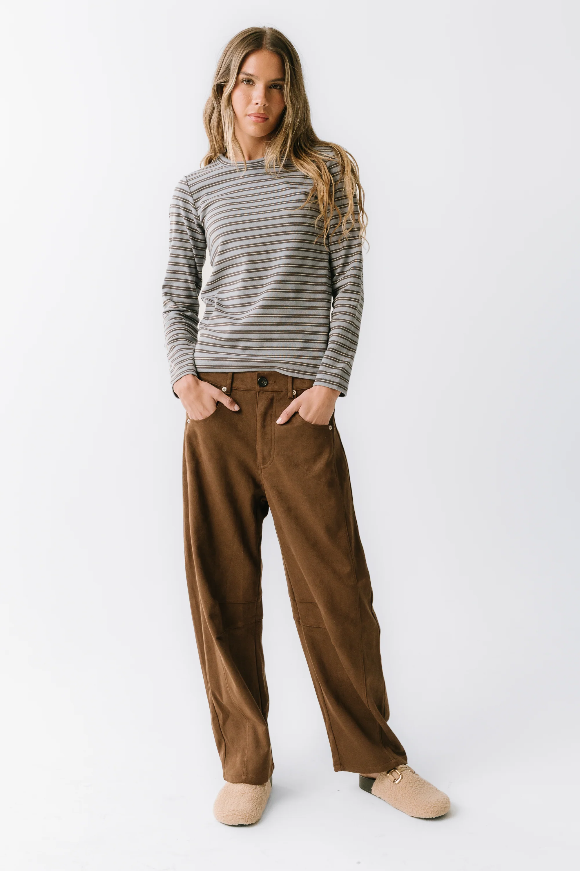 Makayla Shirt in Striped Blue - FINAL SALE - Image 2