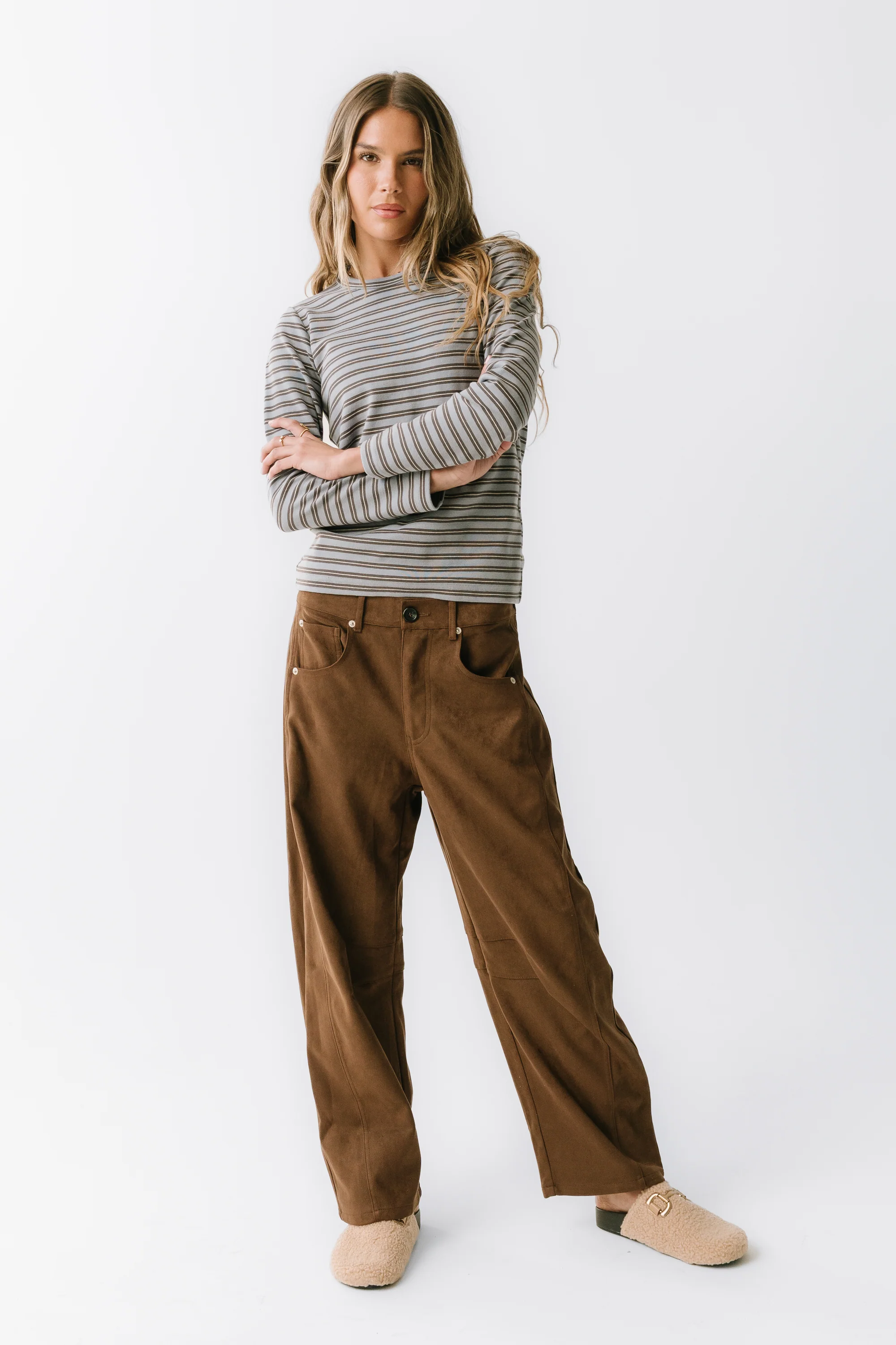 Makayla Shirt in Striped Blue - FINAL SALE - Image 5