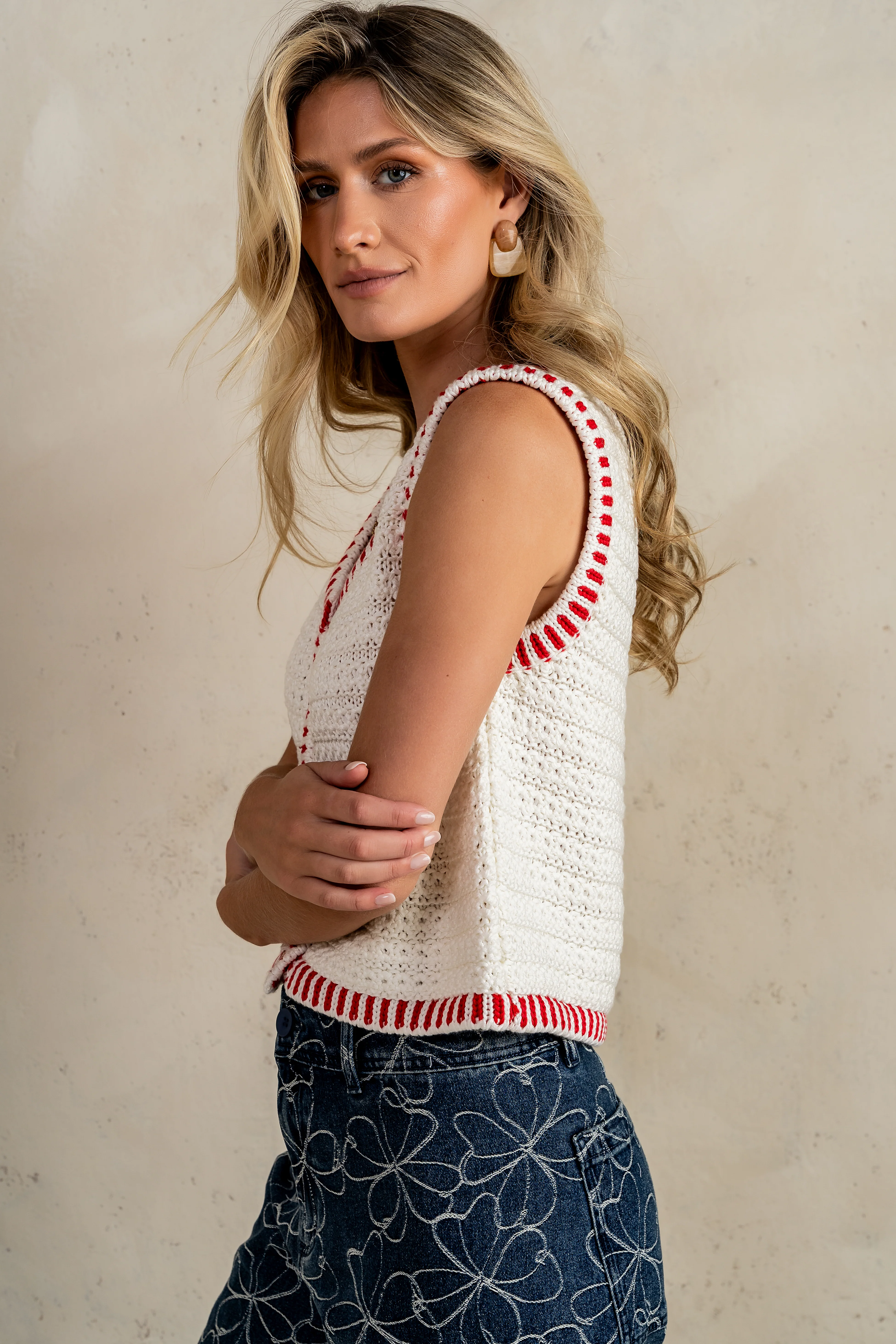 Malia Knit Tank in Ivory - FINAL SALE - Image 3