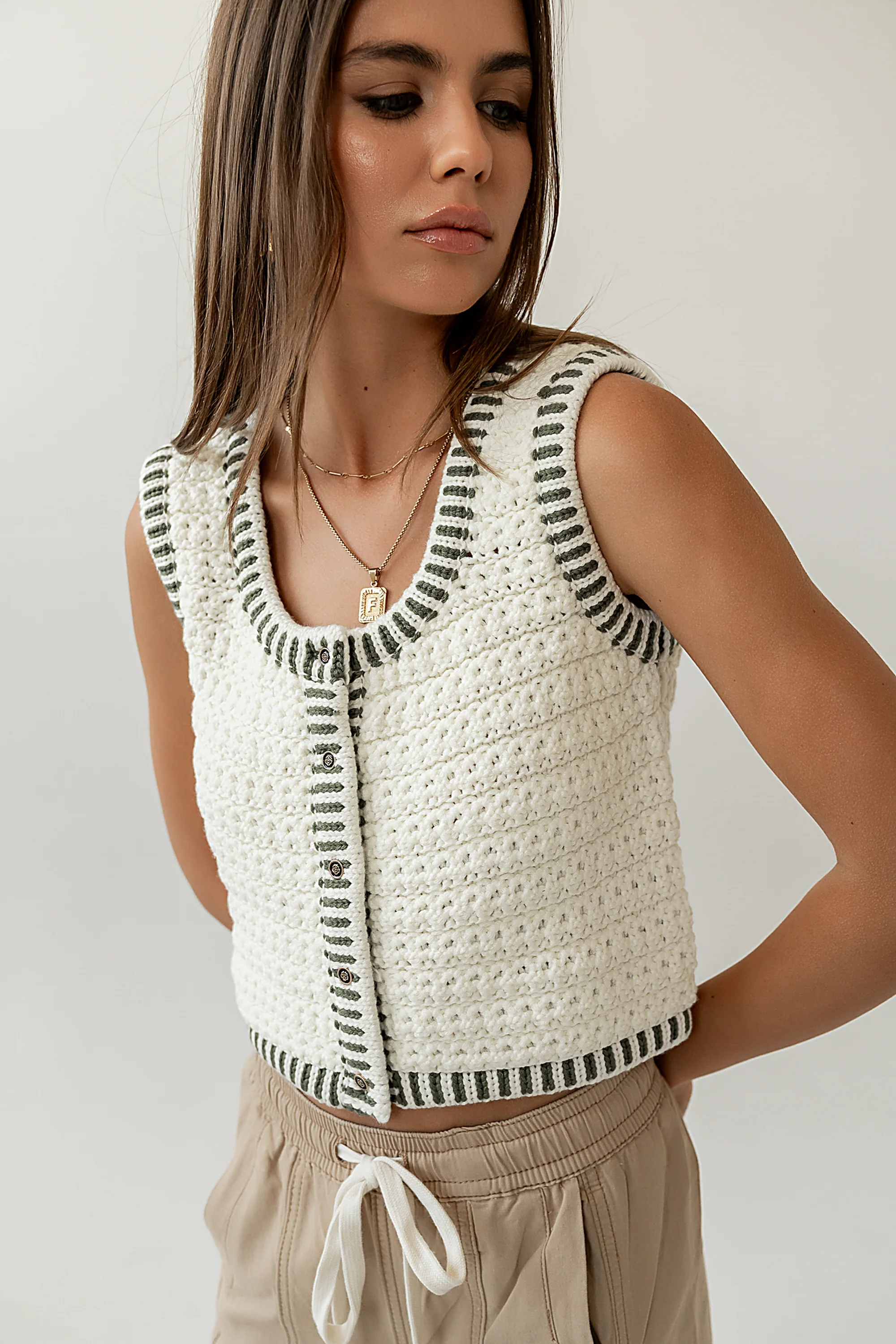 Malia Knit Tank in Olive - FINAL SALE - Image 6