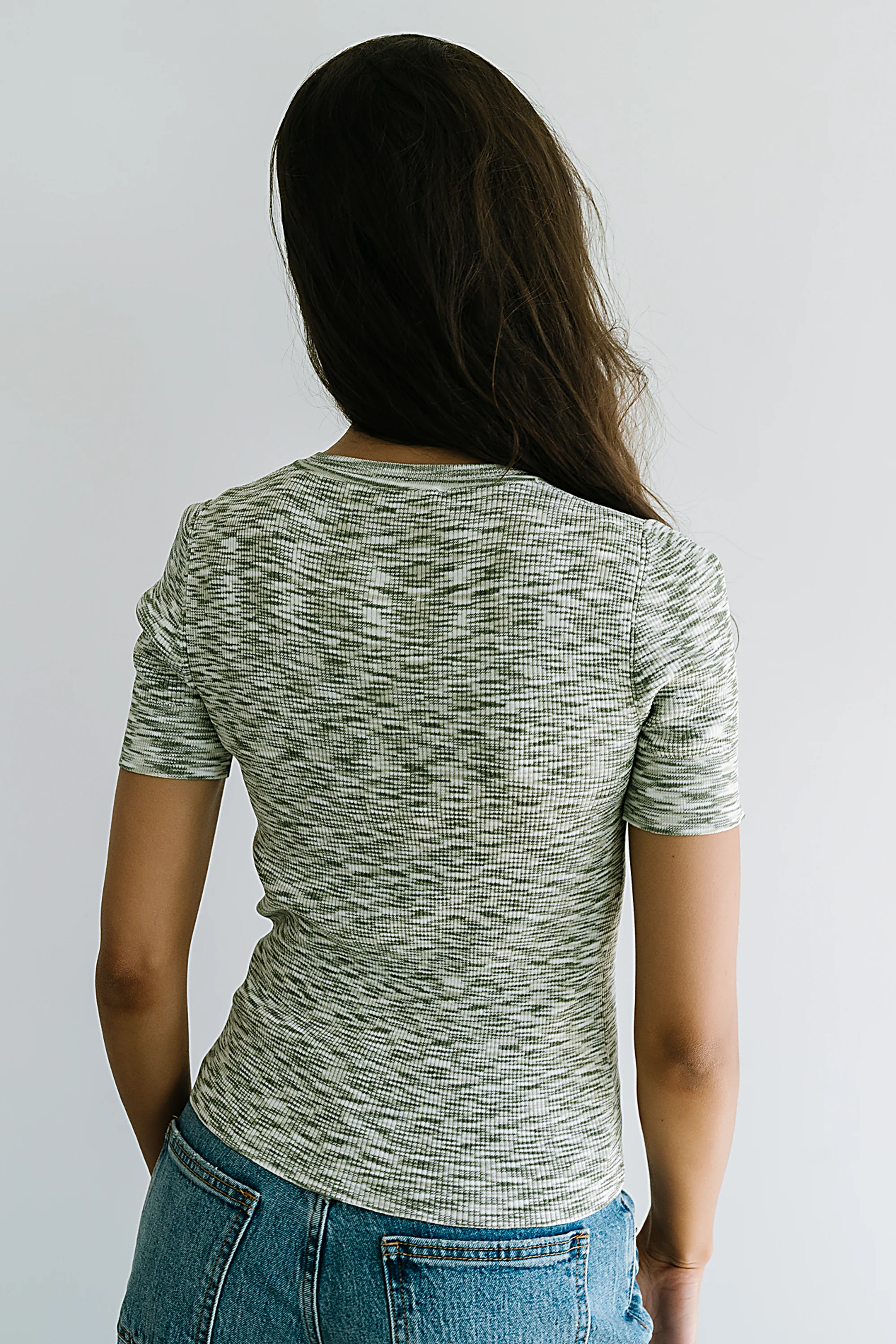 Mannie Heathered Sweater in Olive - FINAL SALE - Image 5