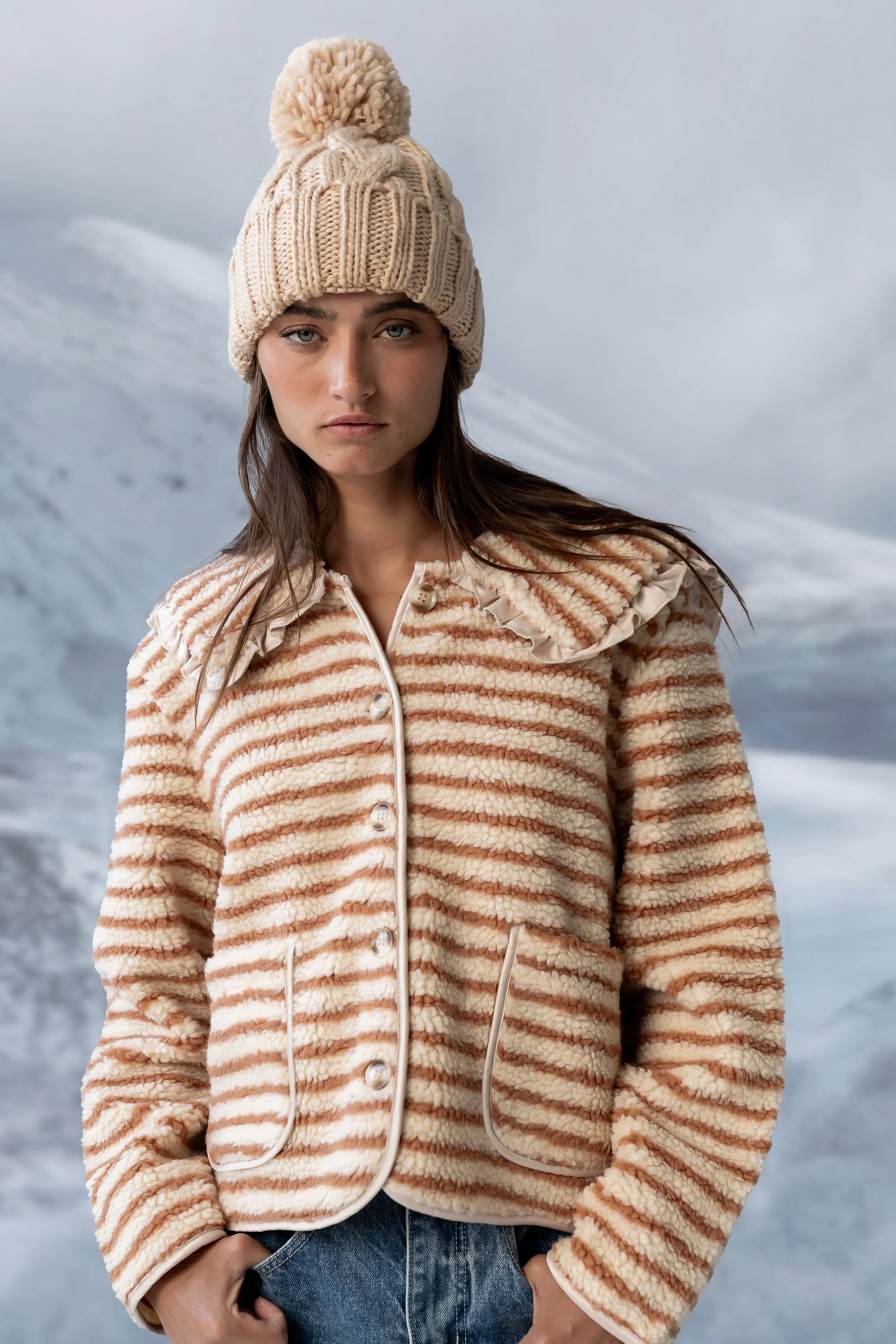 Manny Striped Sherpa Jacket - FINAL SALE - Image 2
