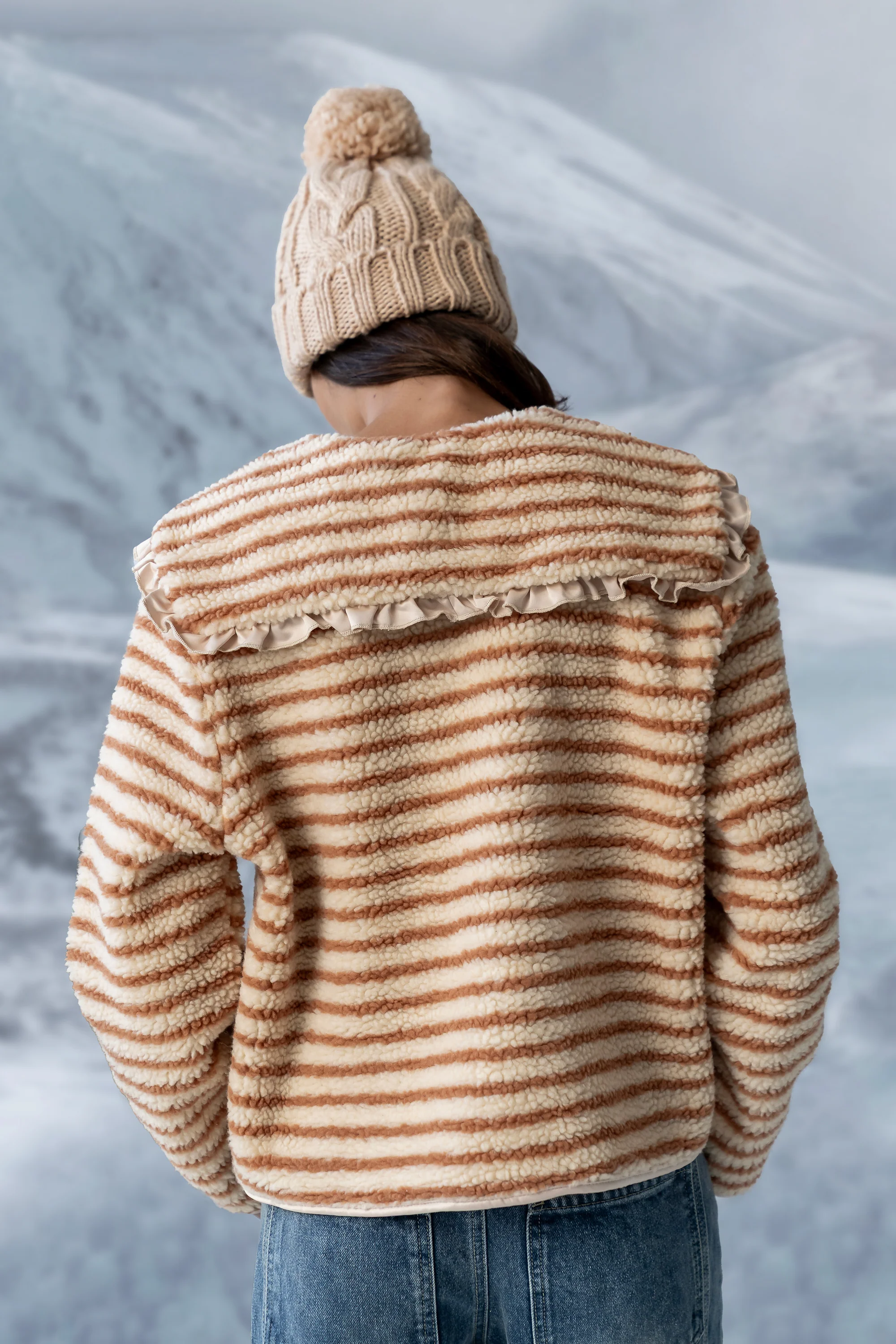 Manny Striped Sherpa Jacket - FINAL SALE - Image 4