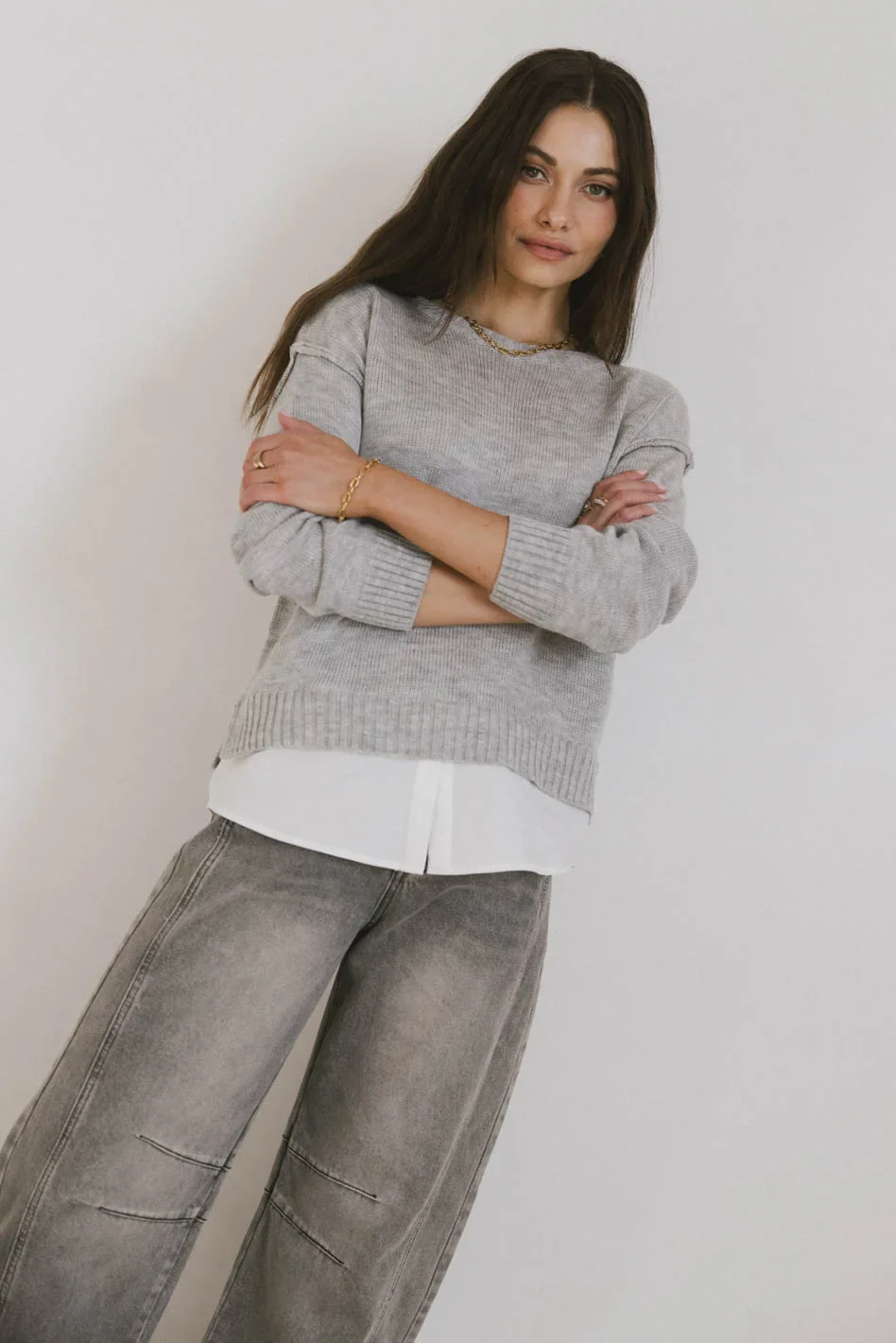 Marcel Knit Sweater in Grey - FINAL SALE - Image 2