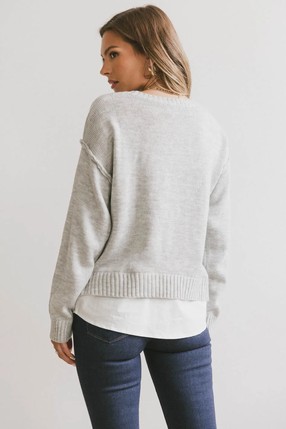Marcel Knit Sweater in Grey - FINAL SALE - Image 4