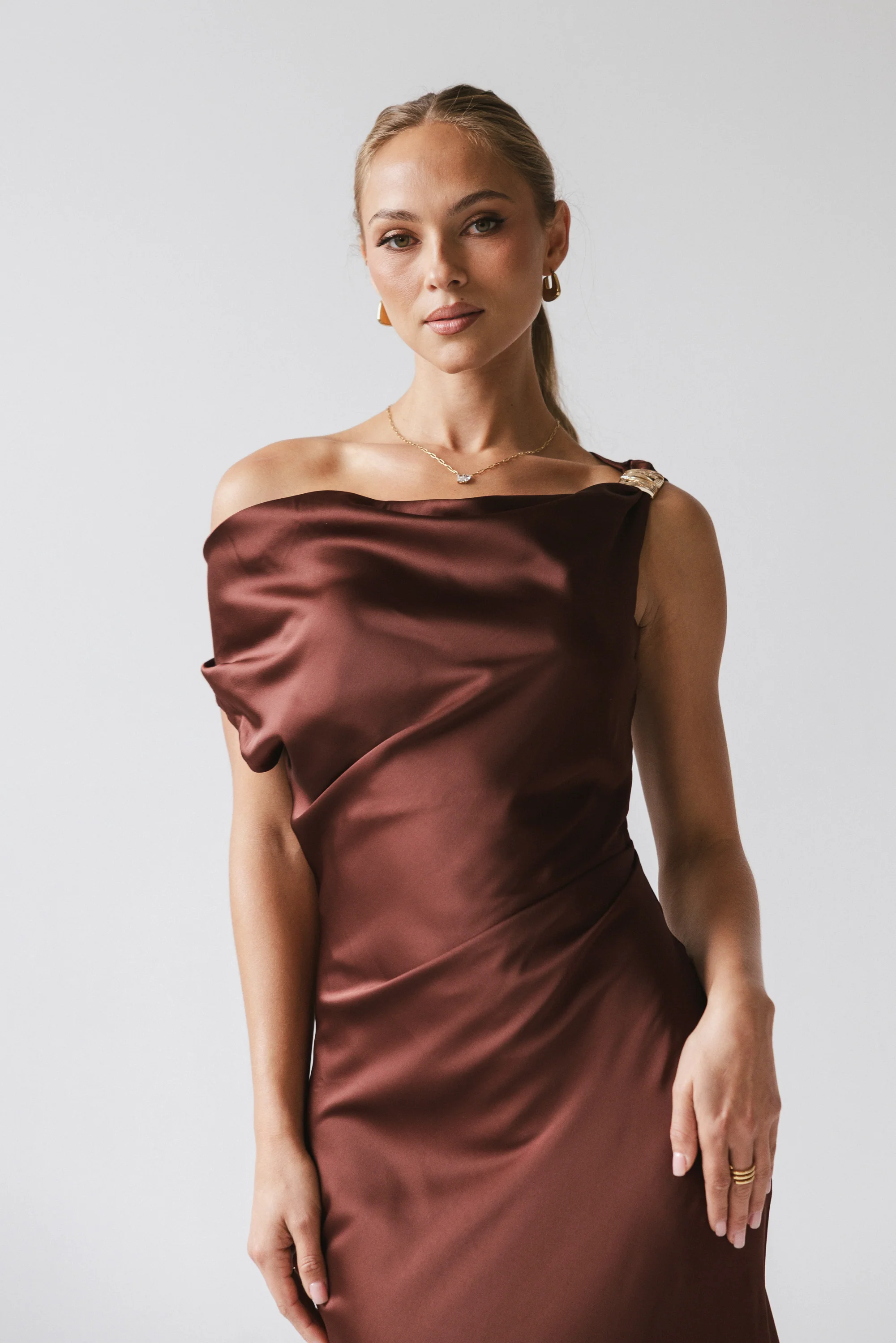 Marcella Satin Midi Dress - Image 3