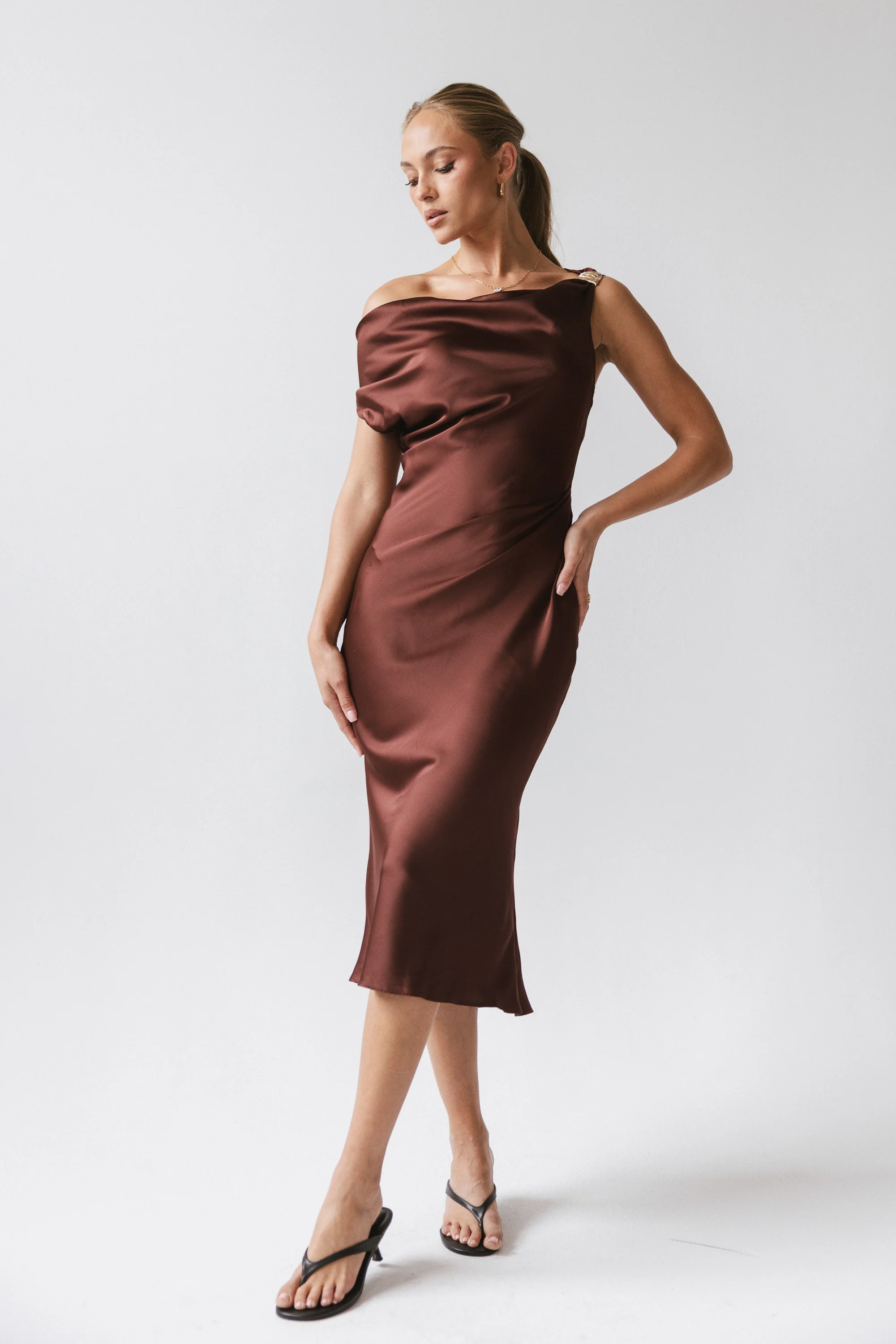 Marcella Satin Midi Dress - Image 4