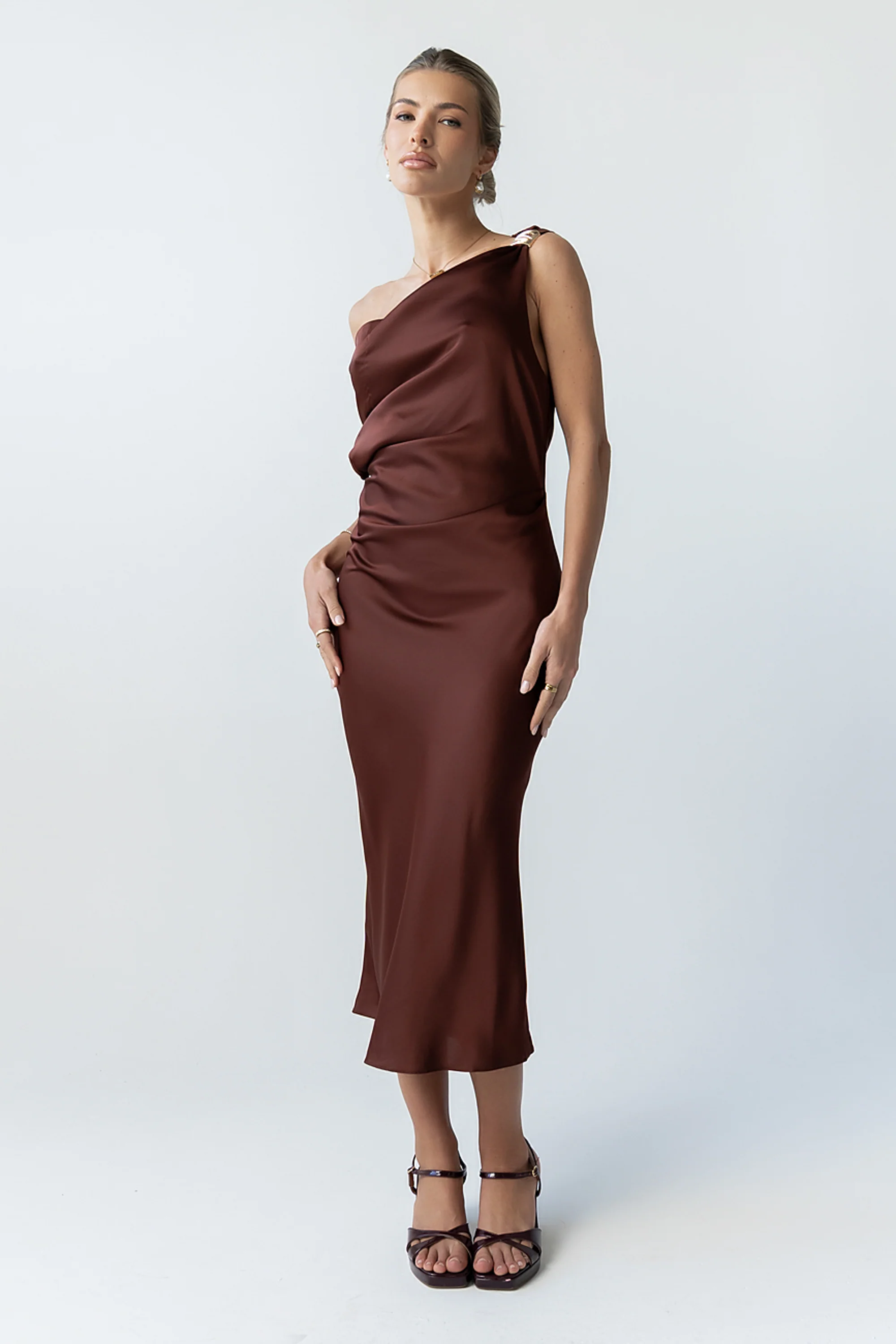 Marcella Satin Midi Dress - Image 6