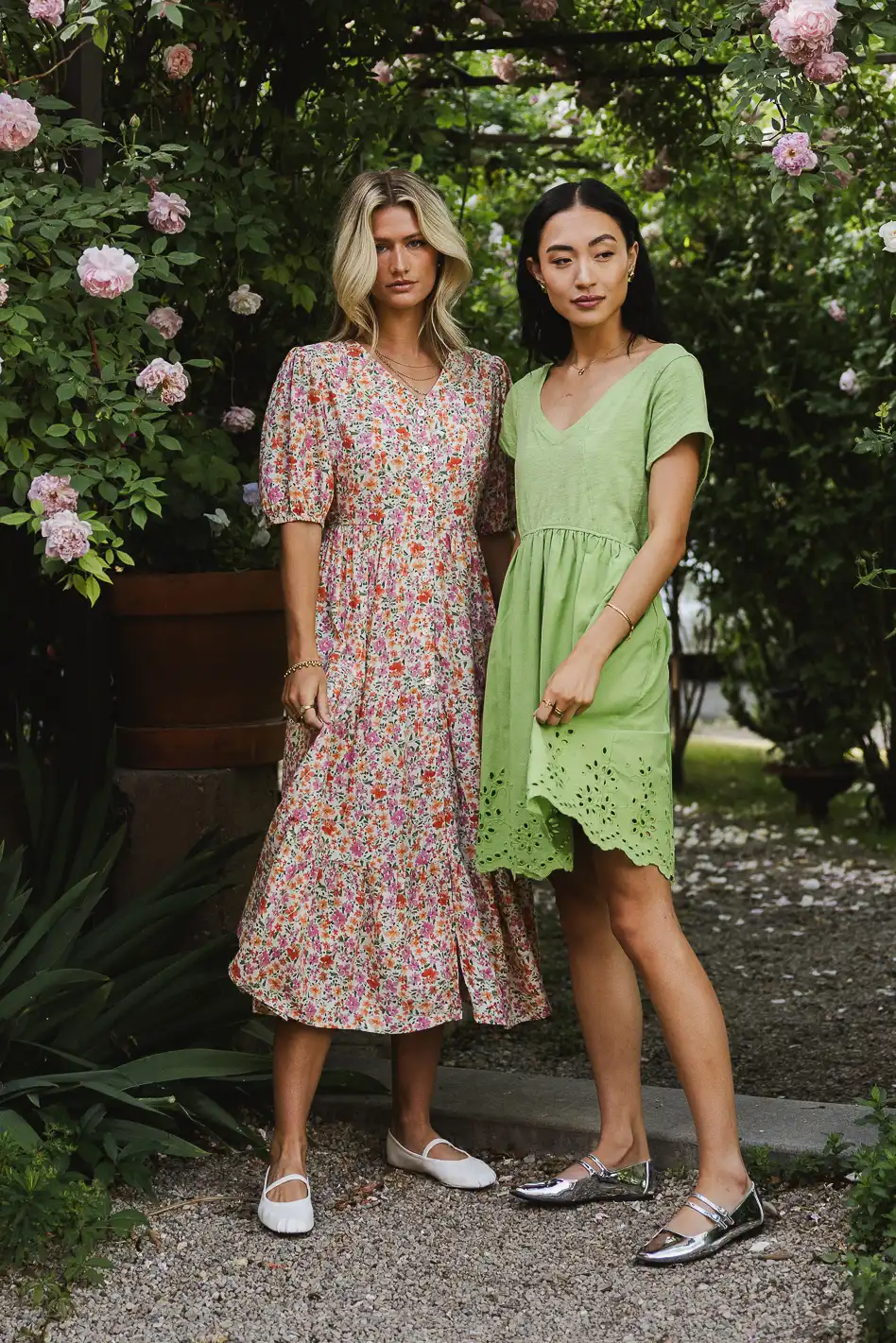 Marcia Floral Dress in Peach - Image 4