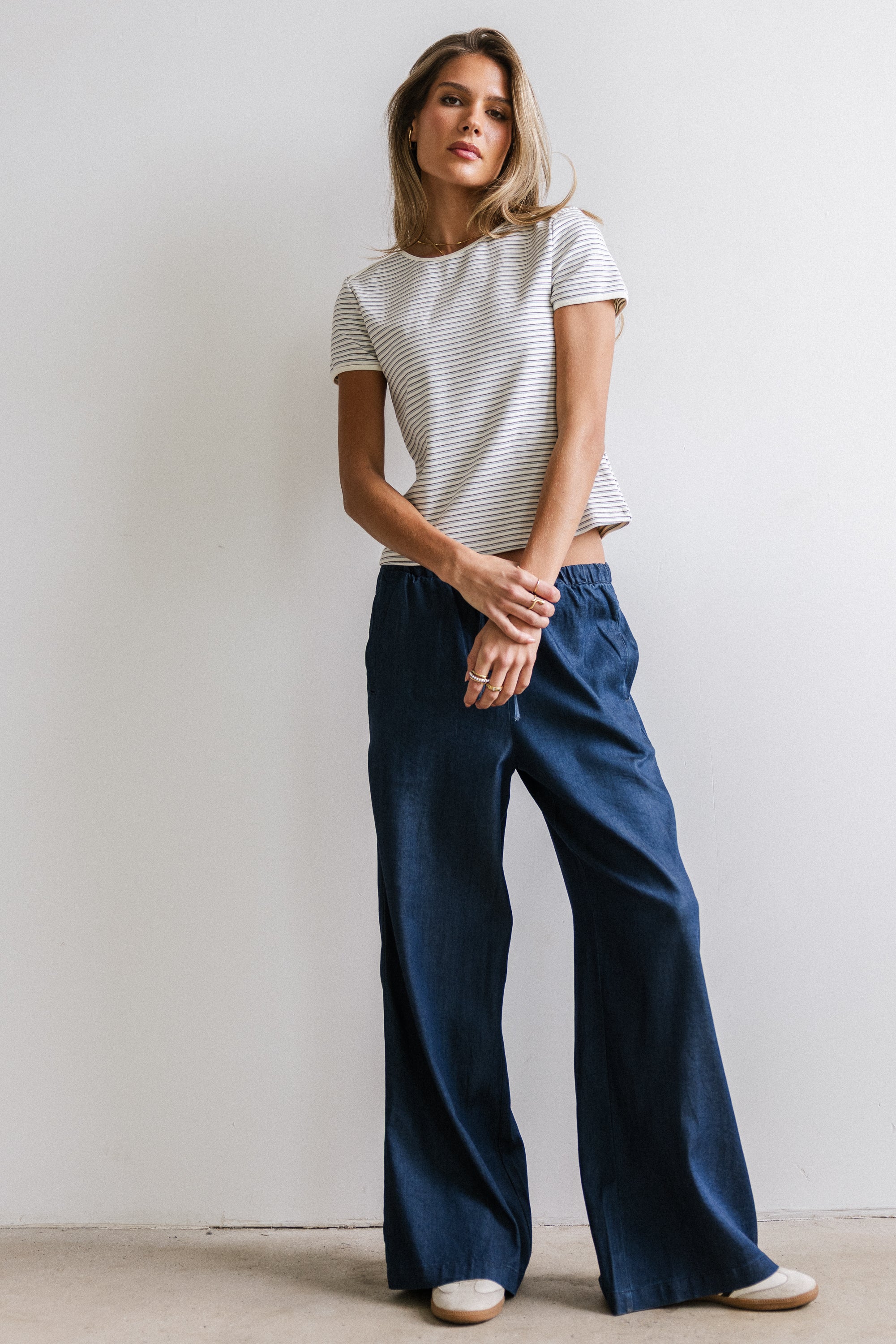 Marcie Striped Tee in Blue - FINAL SALE - Image 2