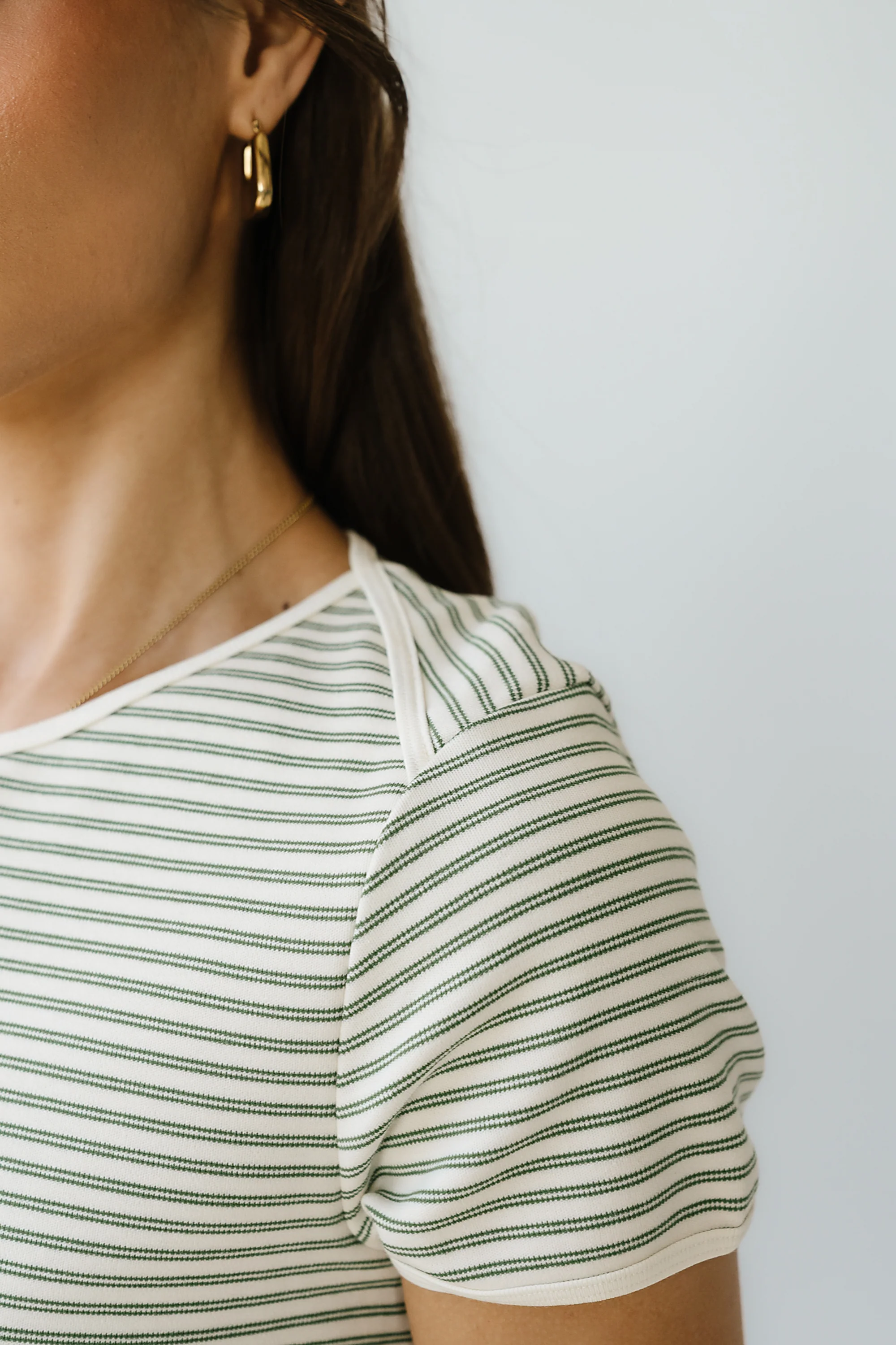 Marcie Striped Tee in Green - FINAL SALE - Image 5