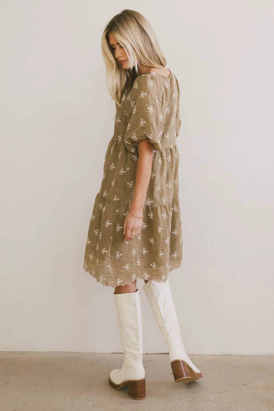 Marco Embroidered Mini Dress - FINAL SALE - Image 4