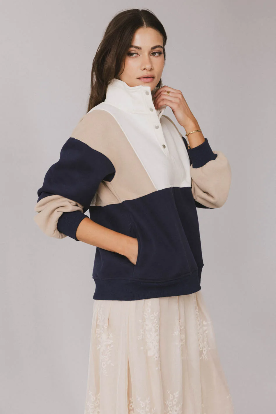 Marcus Quarter Snap Sweatshirt - FINAL SALE - Image 3