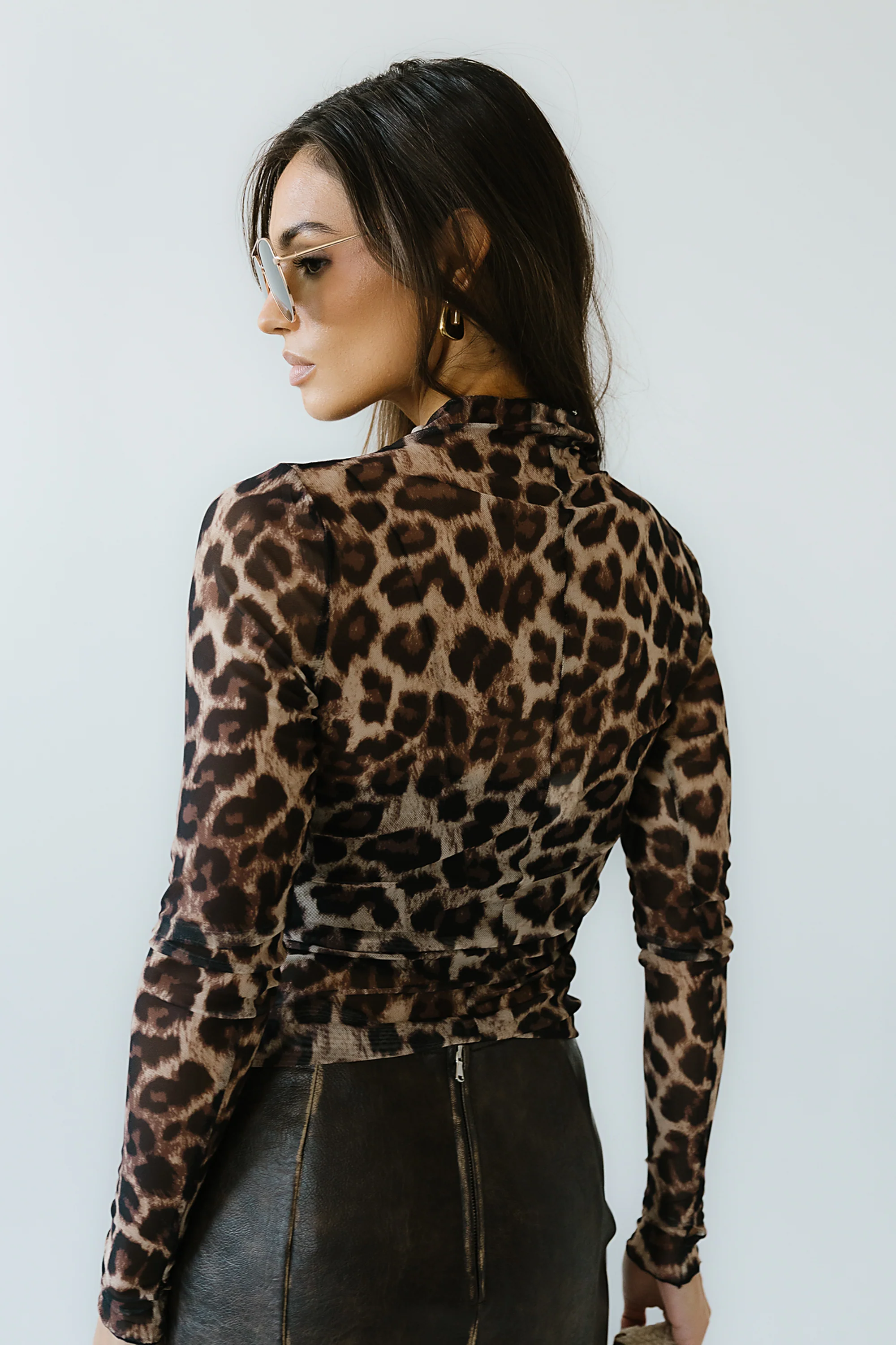 Margot Leopard Mesh Top - FINAL SALE - Image 5