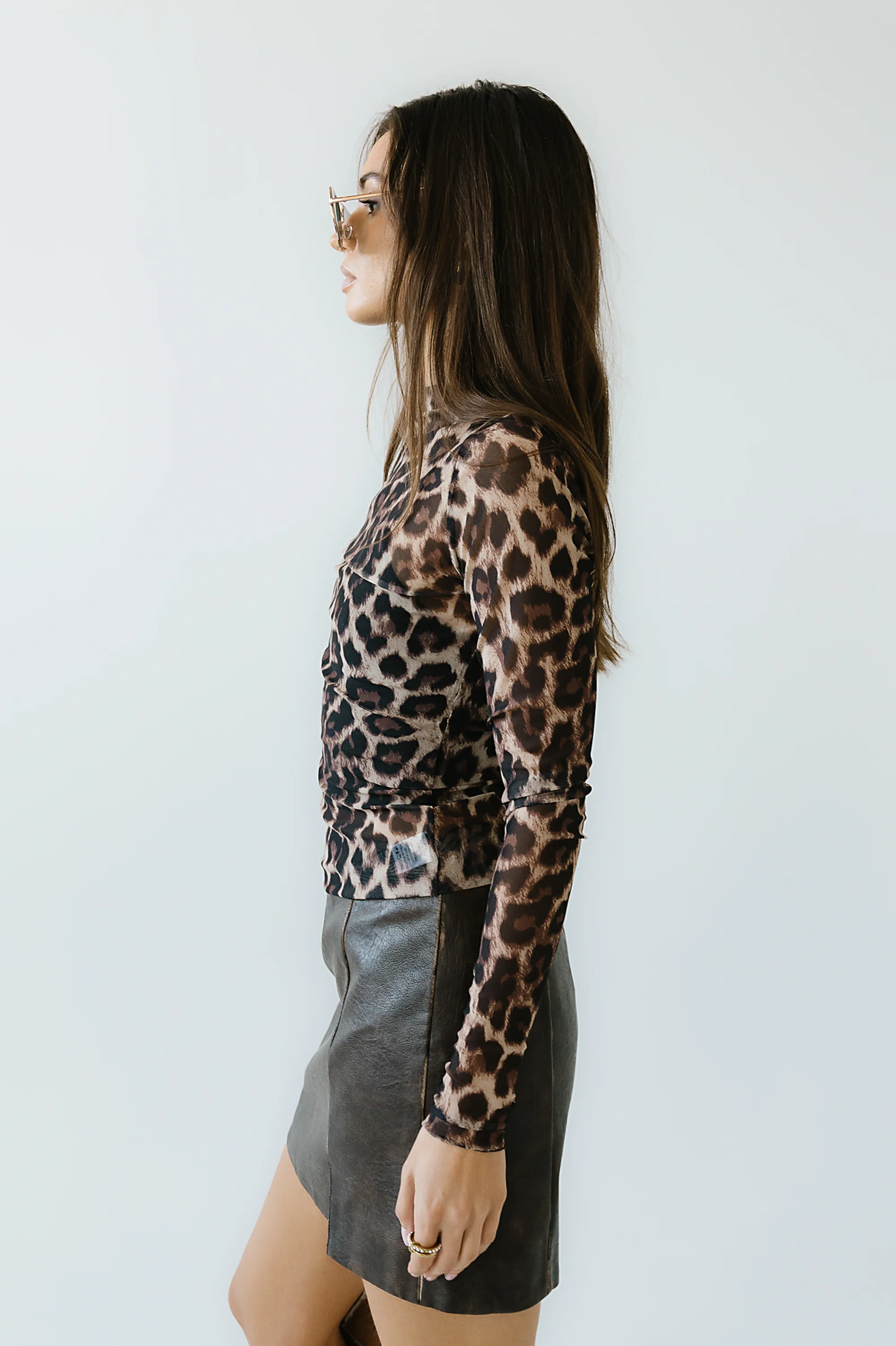 Margot Leopard Mesh Top - FINAL SALE - Image 6
