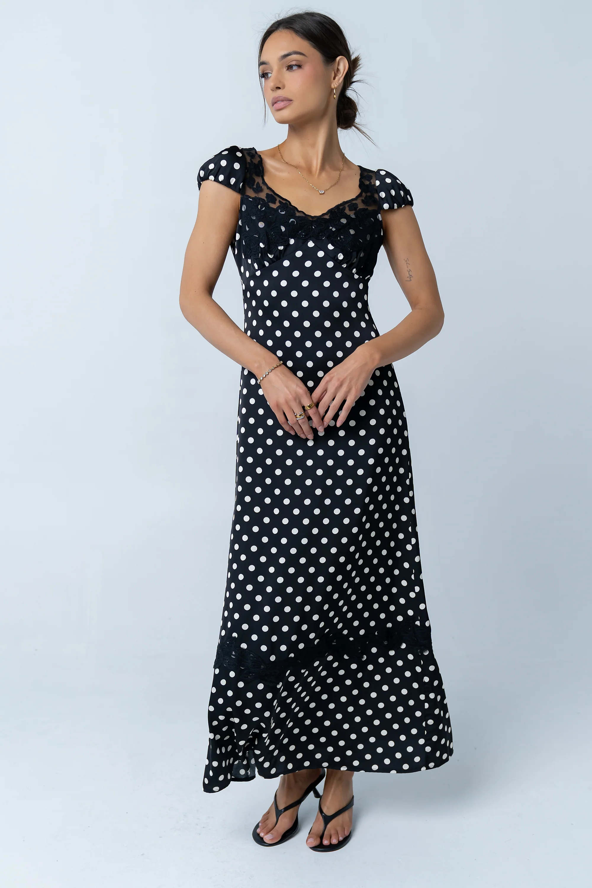 Marianna Polka Dot Maxi Dress - Image 4