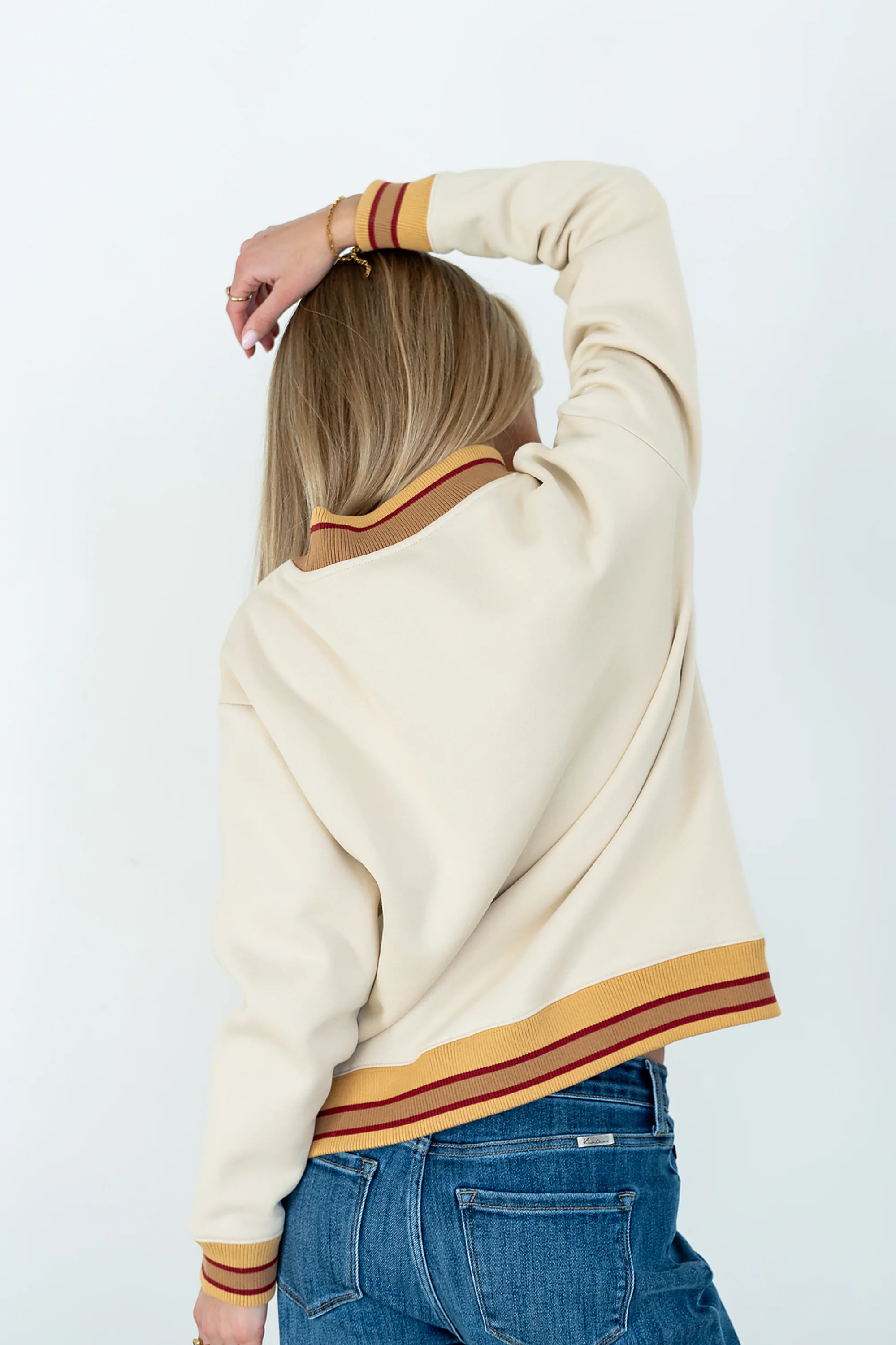 Marie Oversized Sweatshirt in Bone - FINAL SALE - Image 3