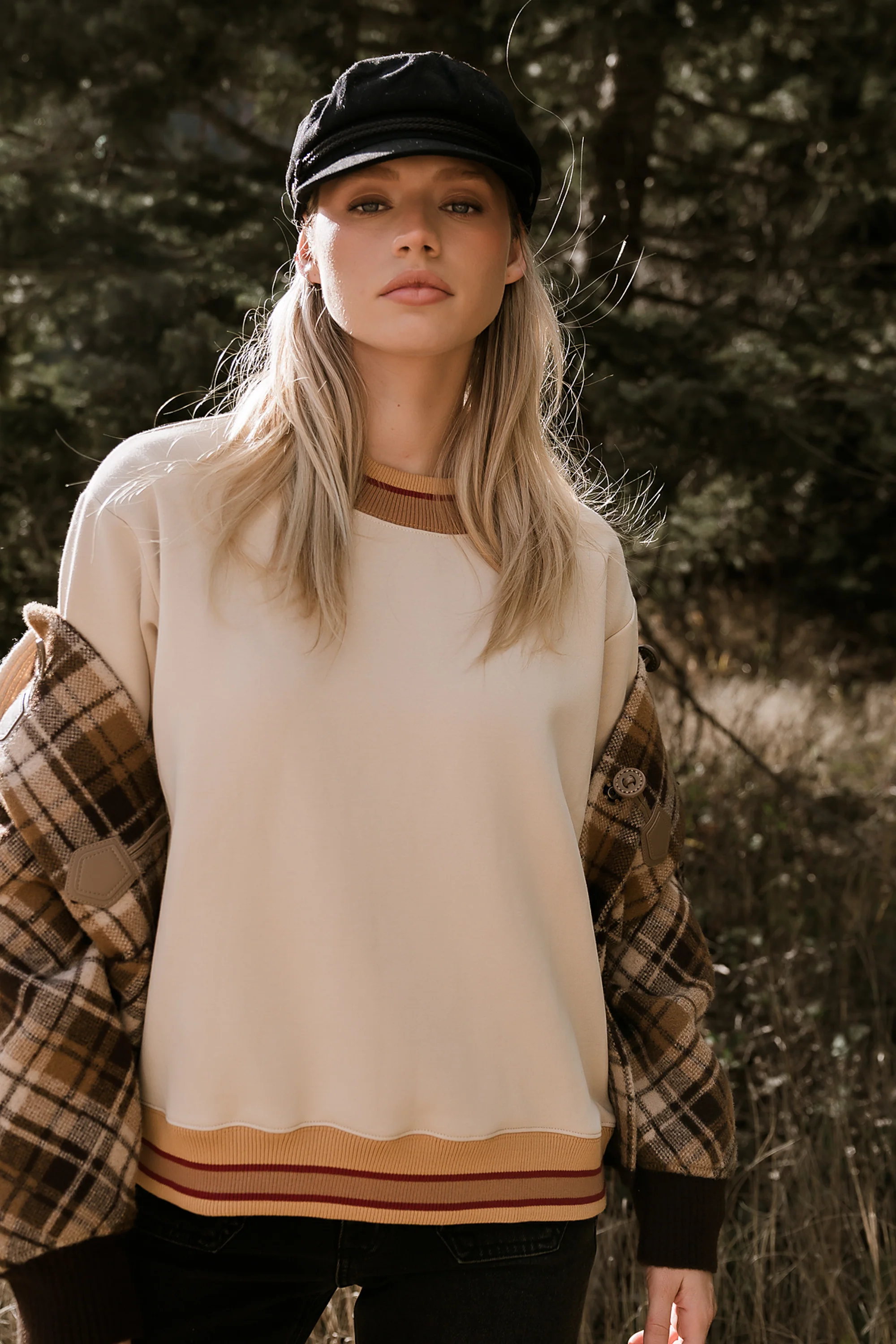 Marie Oversized Sweatshirt in Bone - FINAL SALE - Image 4