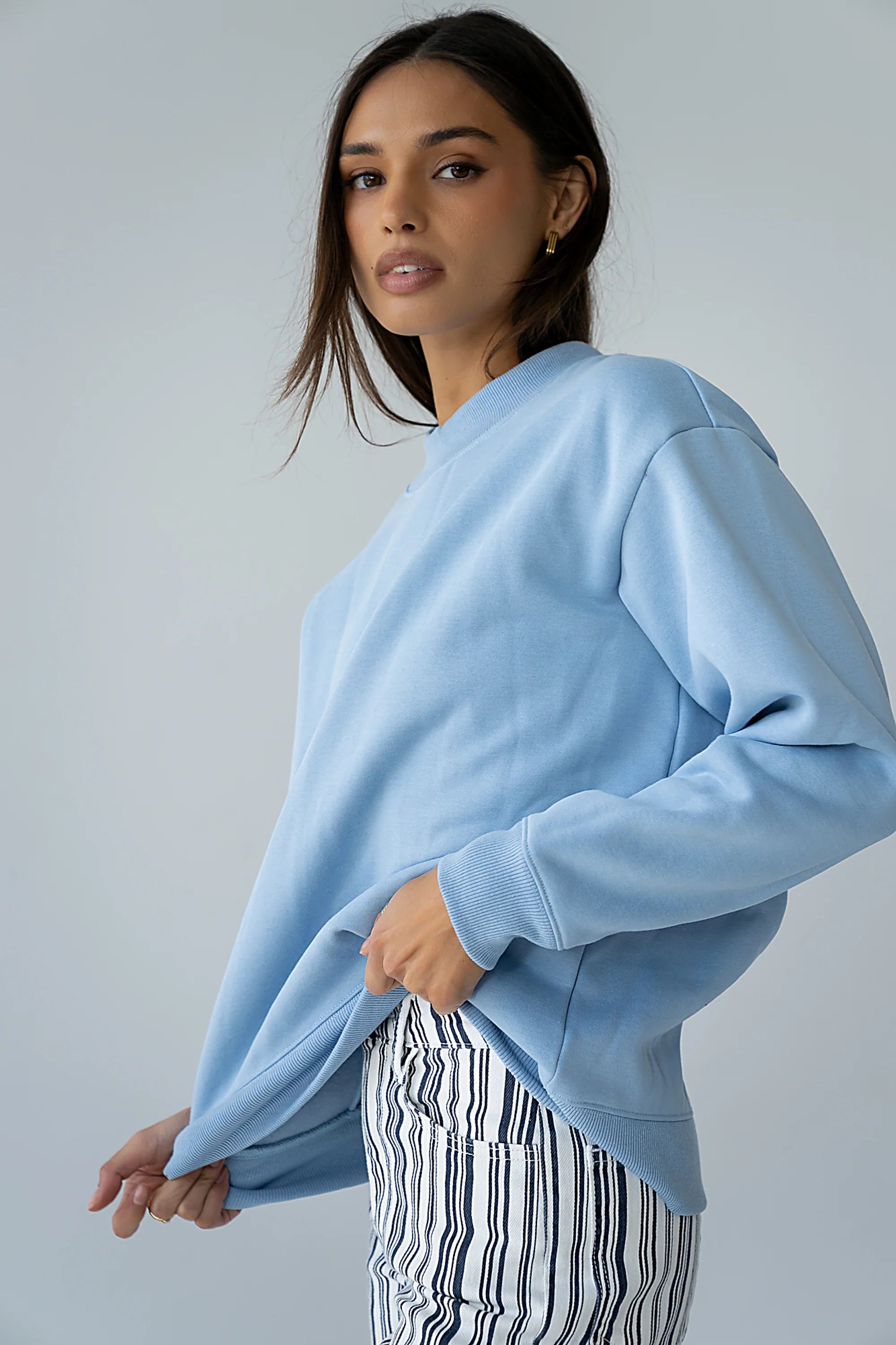 Marie Oversized Sweatshirt in Blue - FINAL SALE