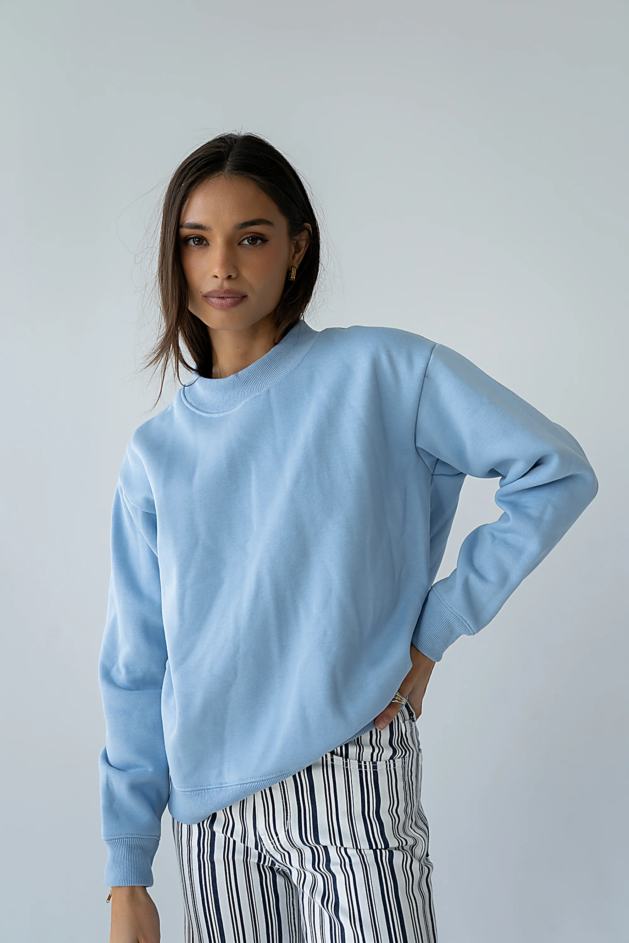 Marie Oversized Sweatshirt in Blue - FINAL SALE - Image 2