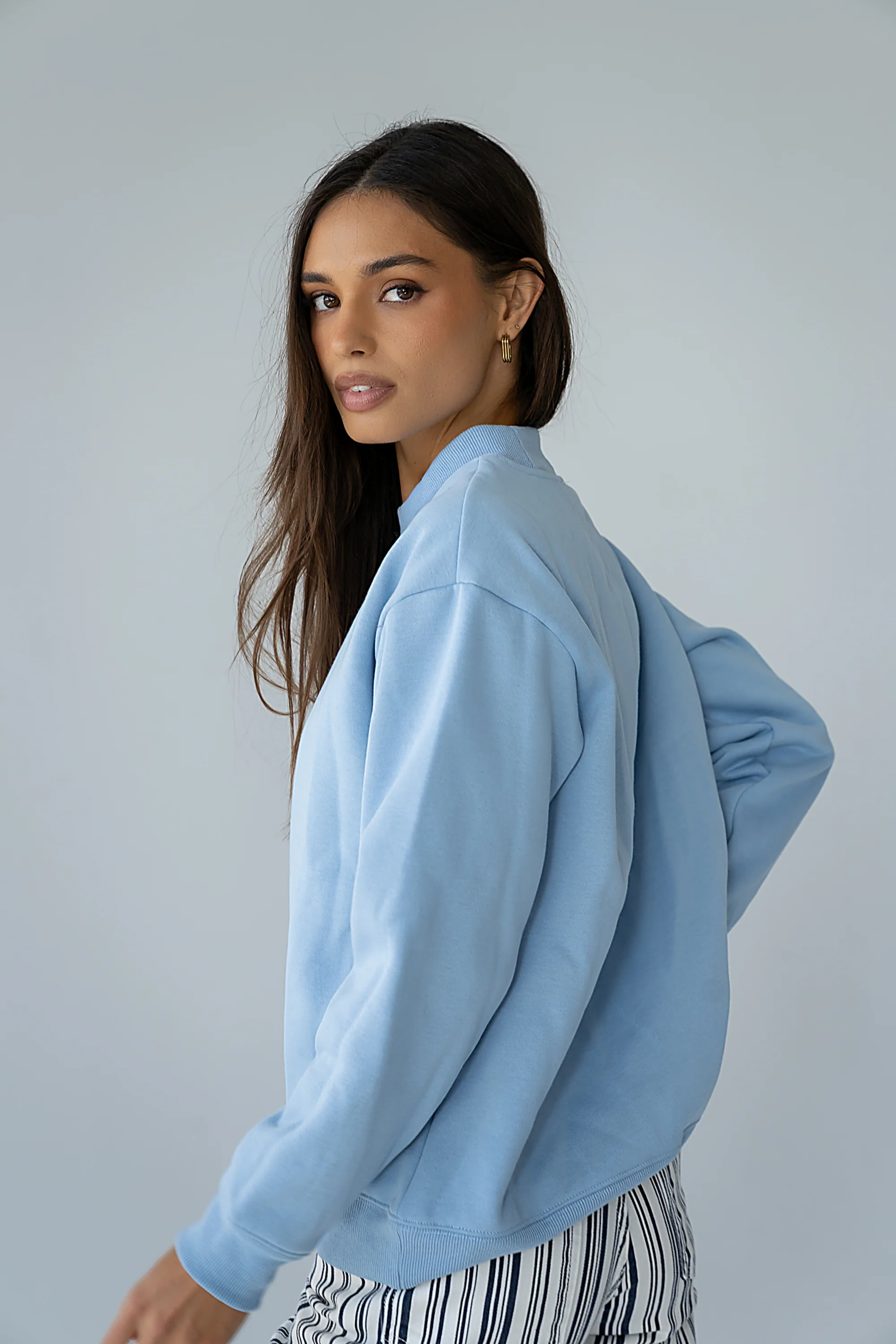 Marie Oversized Sweatshirt in Blue - FINAL SALE - Image 3