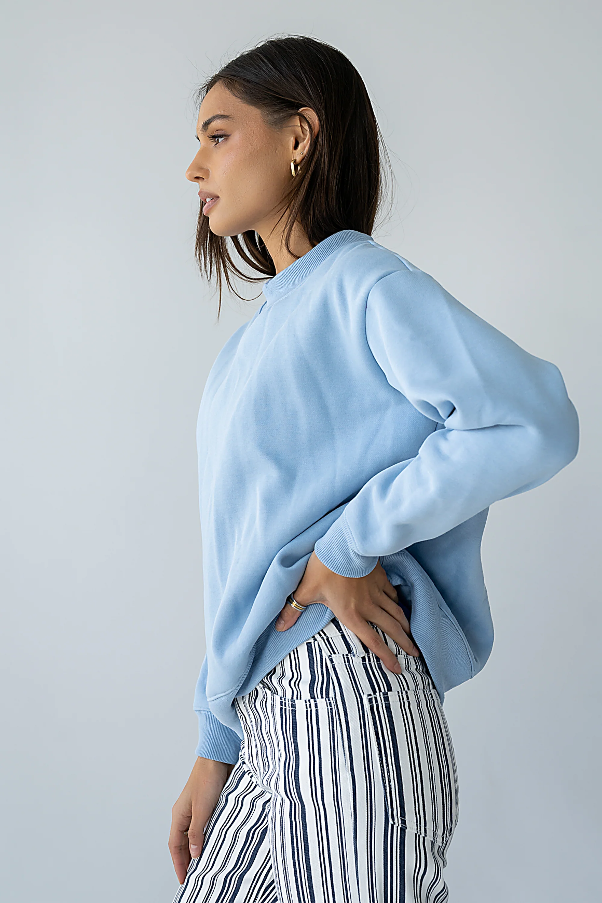 Marie Oversized Sweatshirt in Blue - FINAL SALE - Image 6