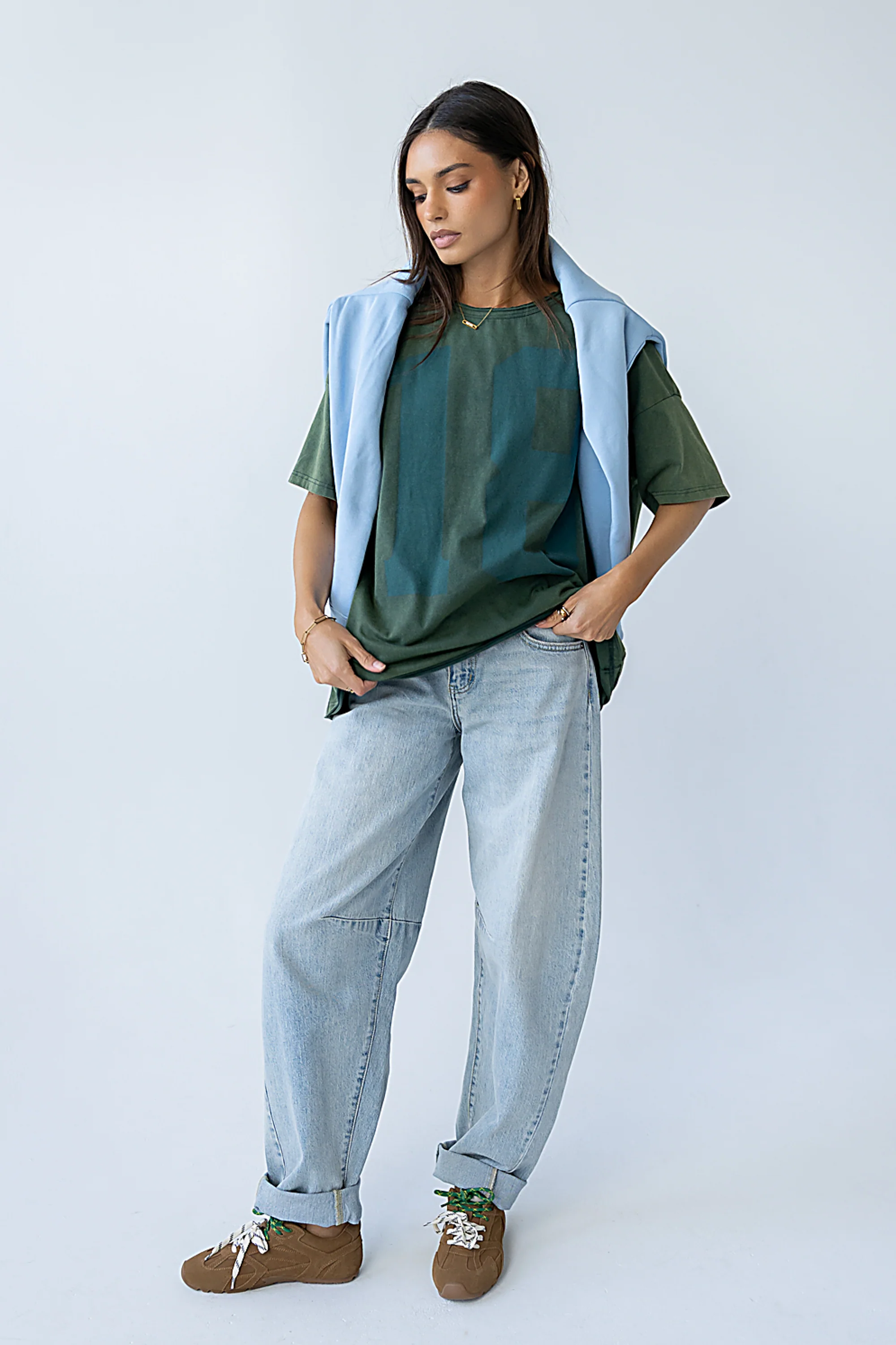 Marie Oversized Sweatshirt in Blue - FINAL SALE - Image 7