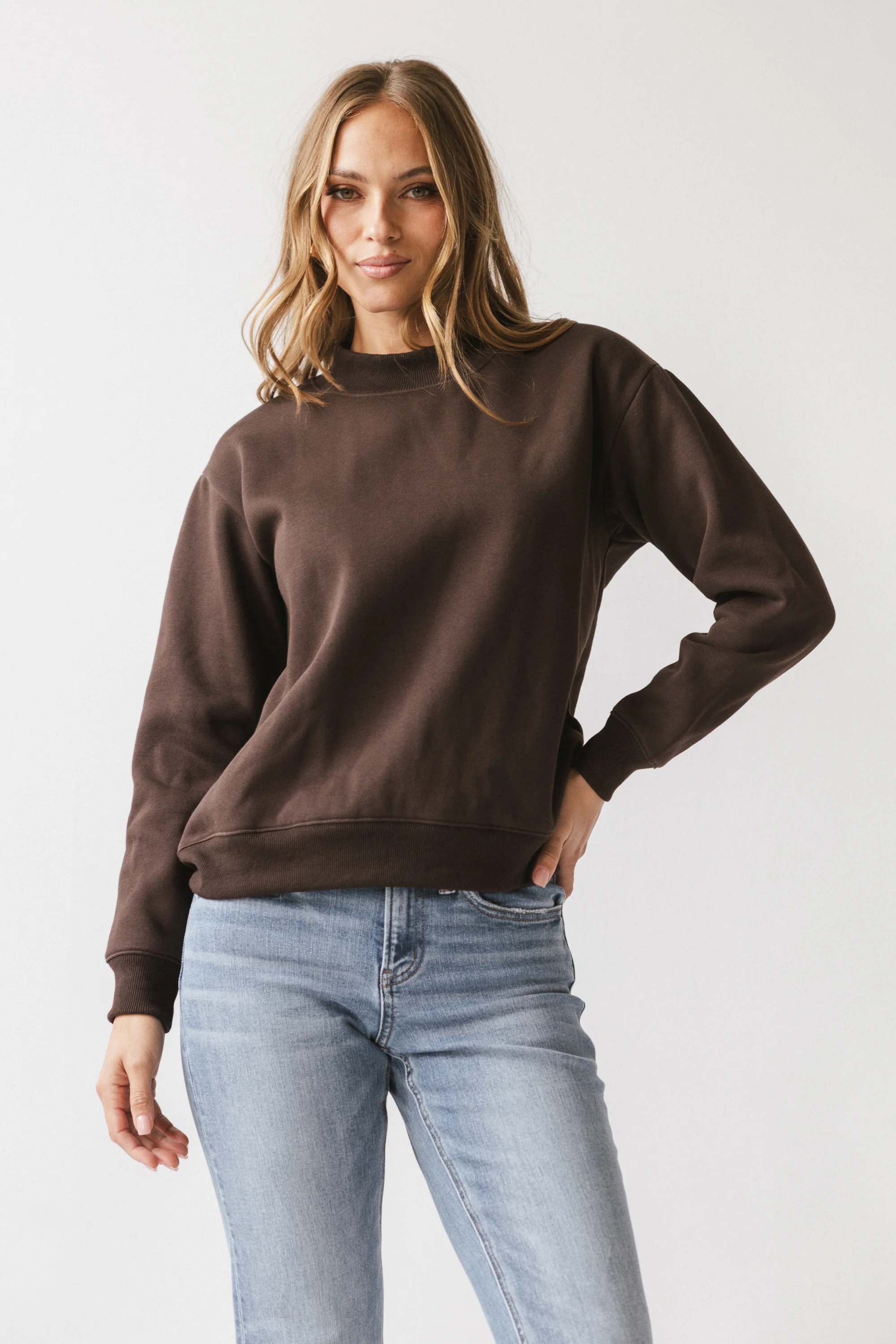 Marie Oversized Sweatshirt in Brown - FINAL SALE - Image 5