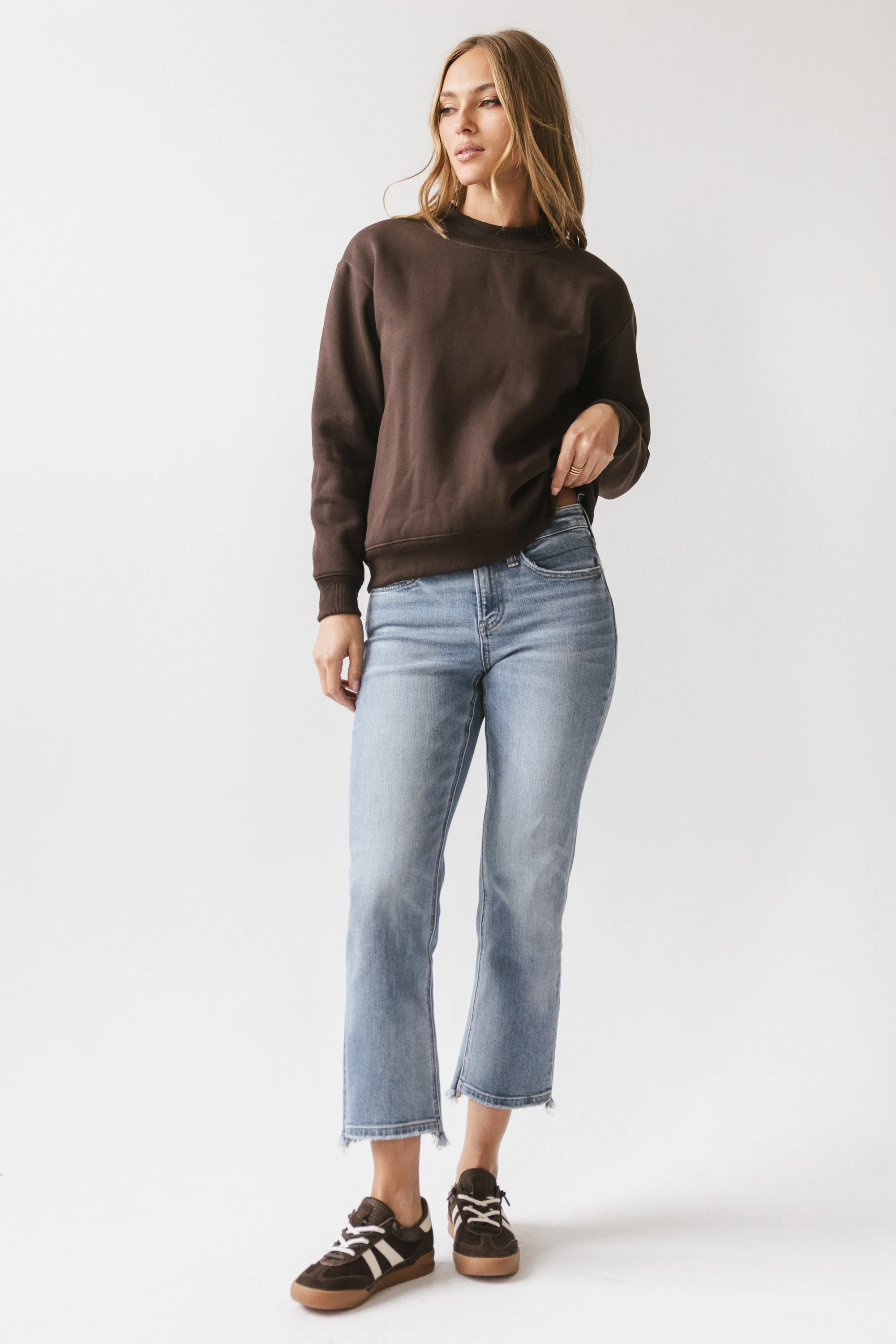 Marie Oversized Sweatshirt in Brown - FINAL SALE - Image 7