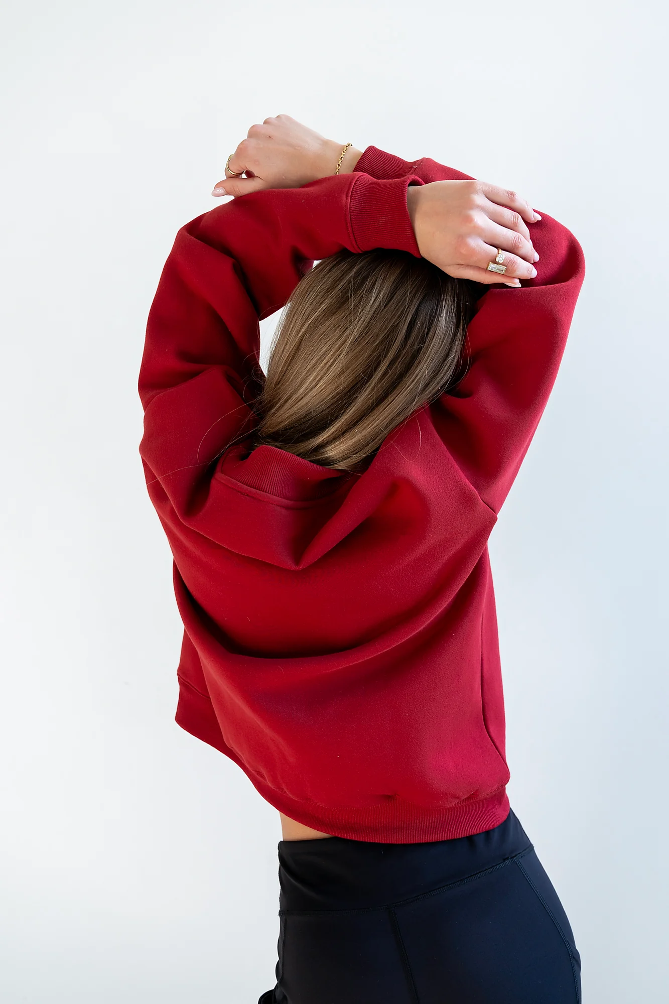 Marie Oversized Sweatshirt in Red - FINAL SALE - Image 4