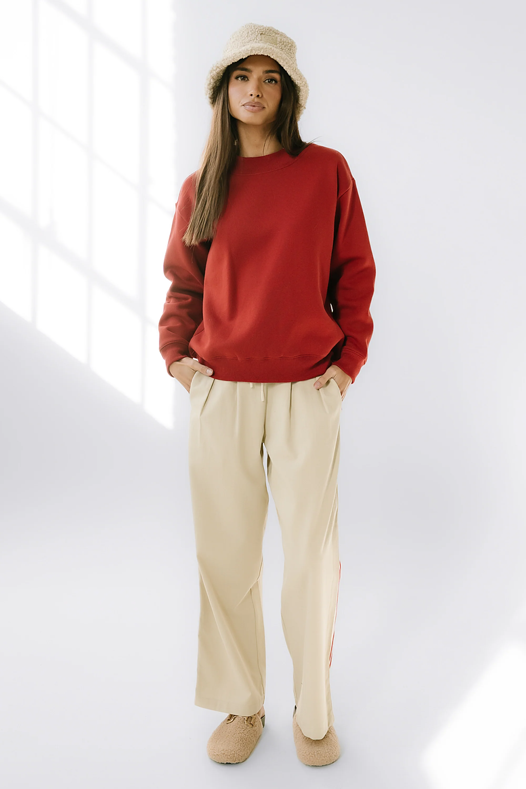 Marie Oversized Sweatshirt in Red - FINAL SALE - Image 6