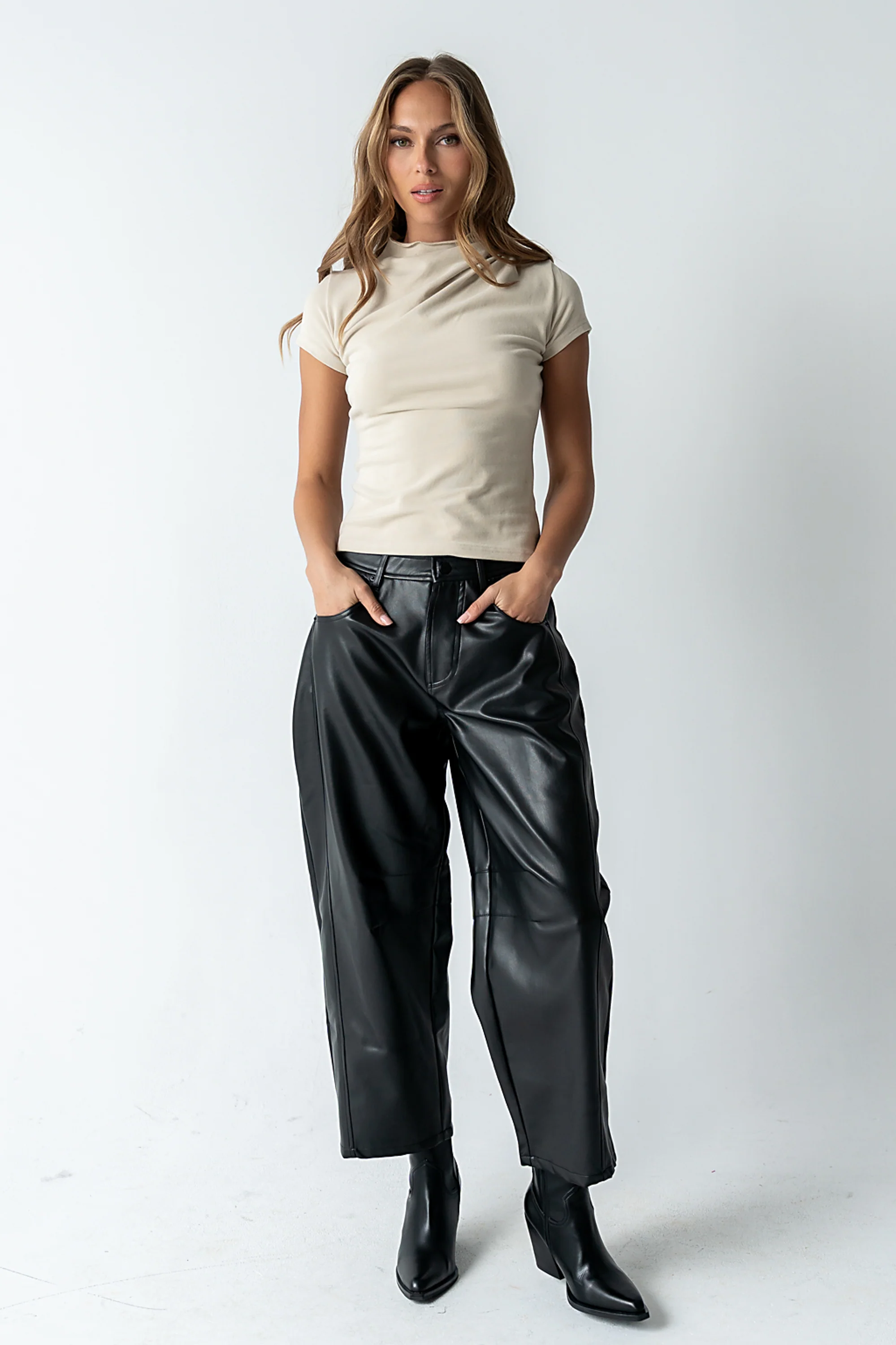 Marilyn Gathered Top in Ecru - Image 8