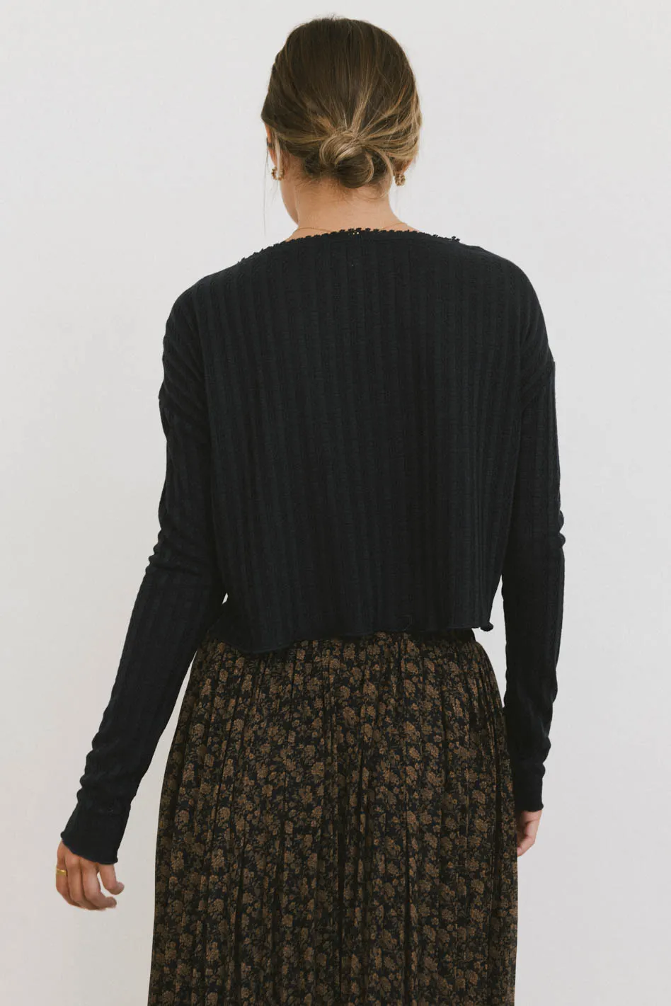 Marin Knit Top in Navy - FINAL SALE - Image 3