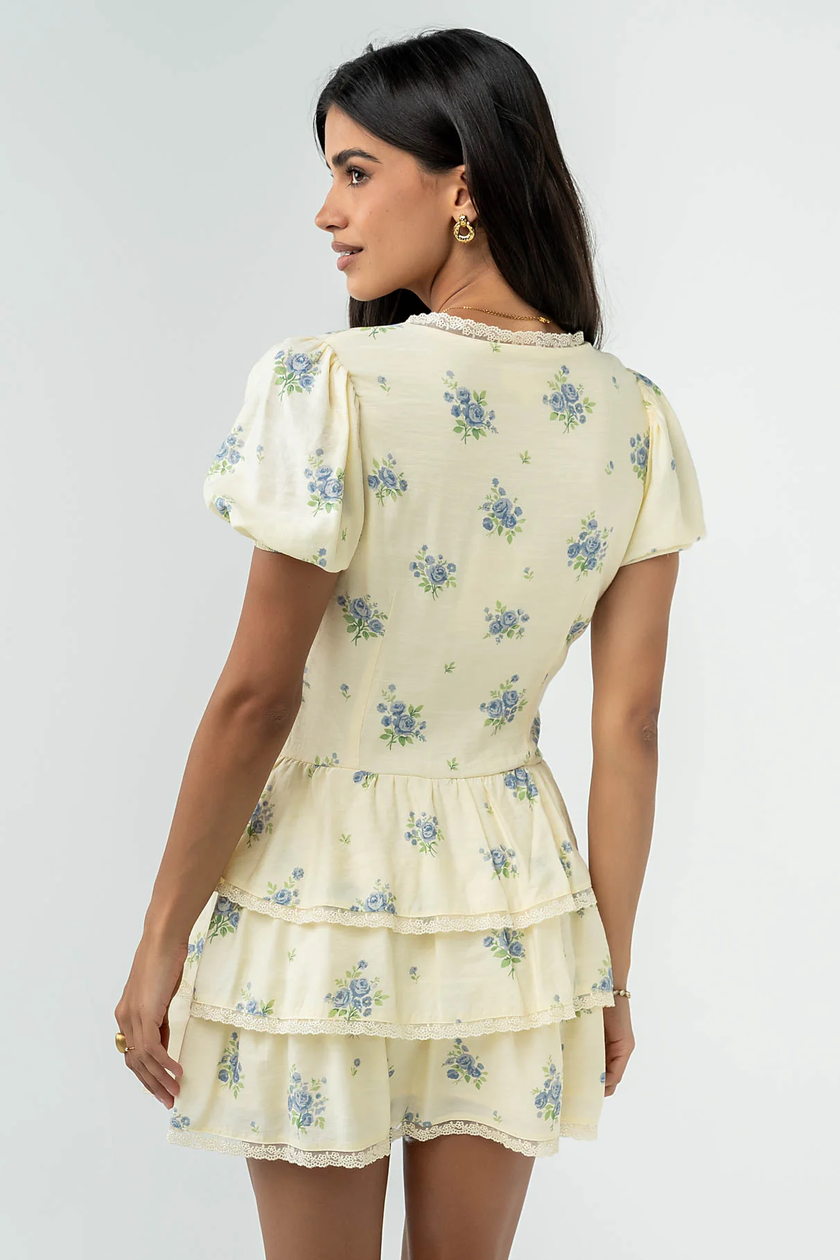 Marina Floral Mini Dress - Image 11