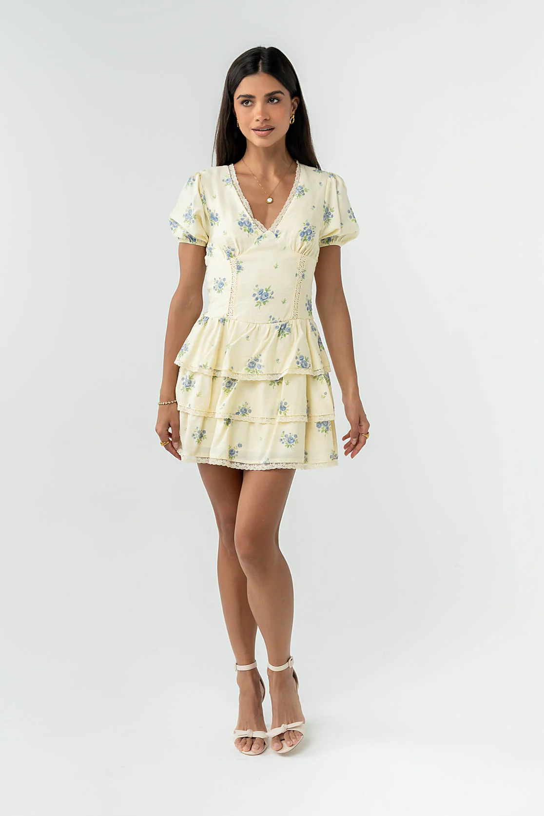 Marina Floral Mini Dress - Image 14