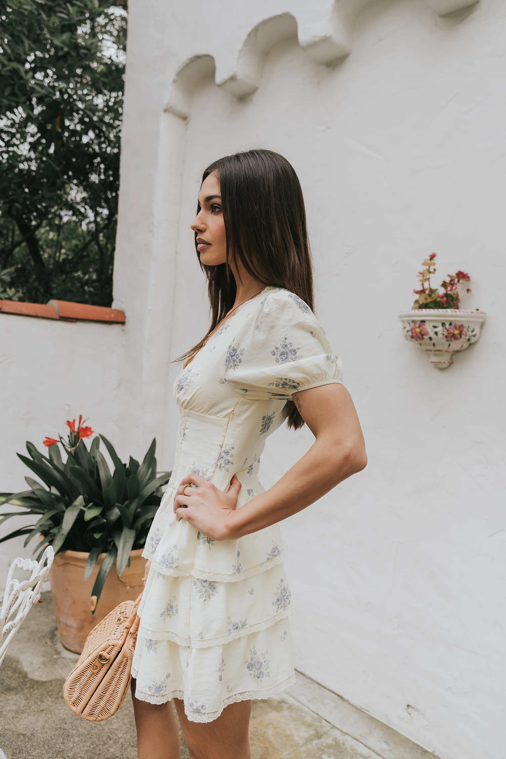 Marina Floral Mini Dress - Image 4