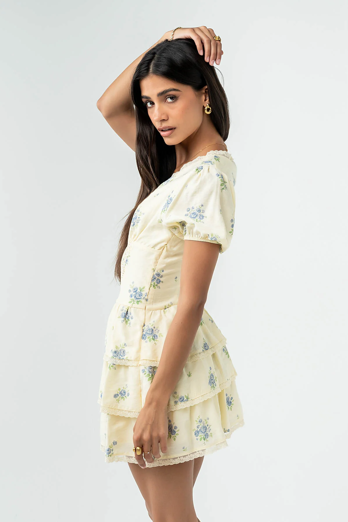 Marina Floral Mini Dress - Image 9
