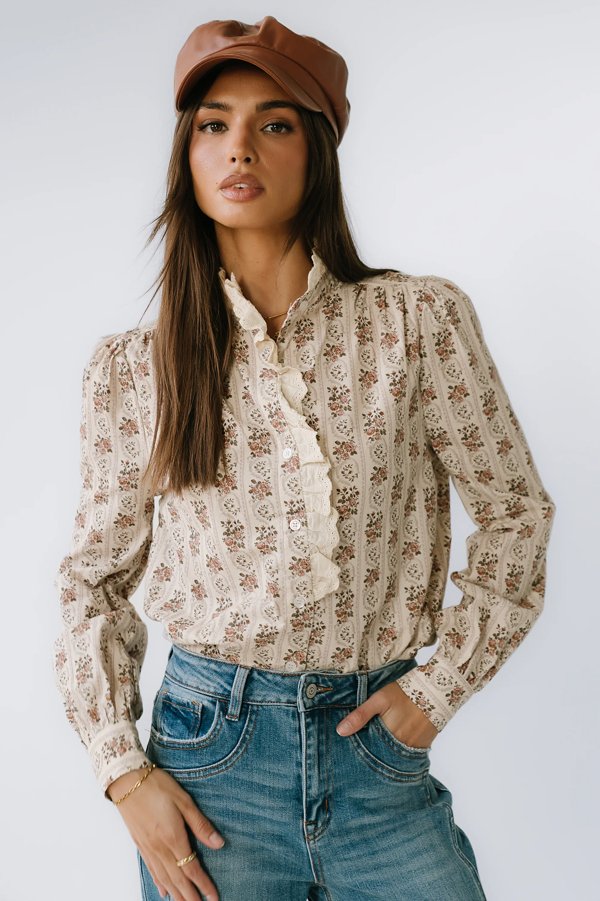 Markel Lace Trim Blouse - FINAL SALE