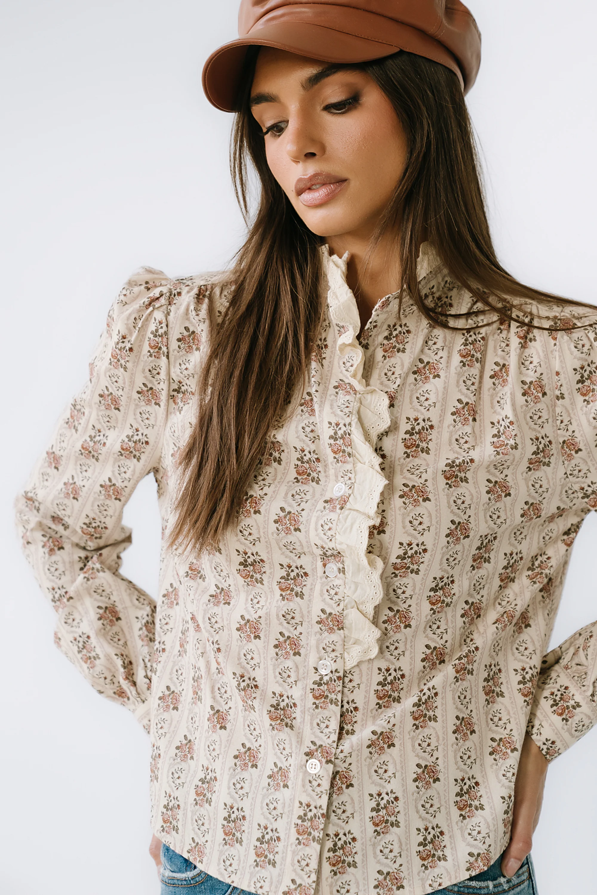 Markel Lace Trim Blouse - FINAL SALE - Image 5
