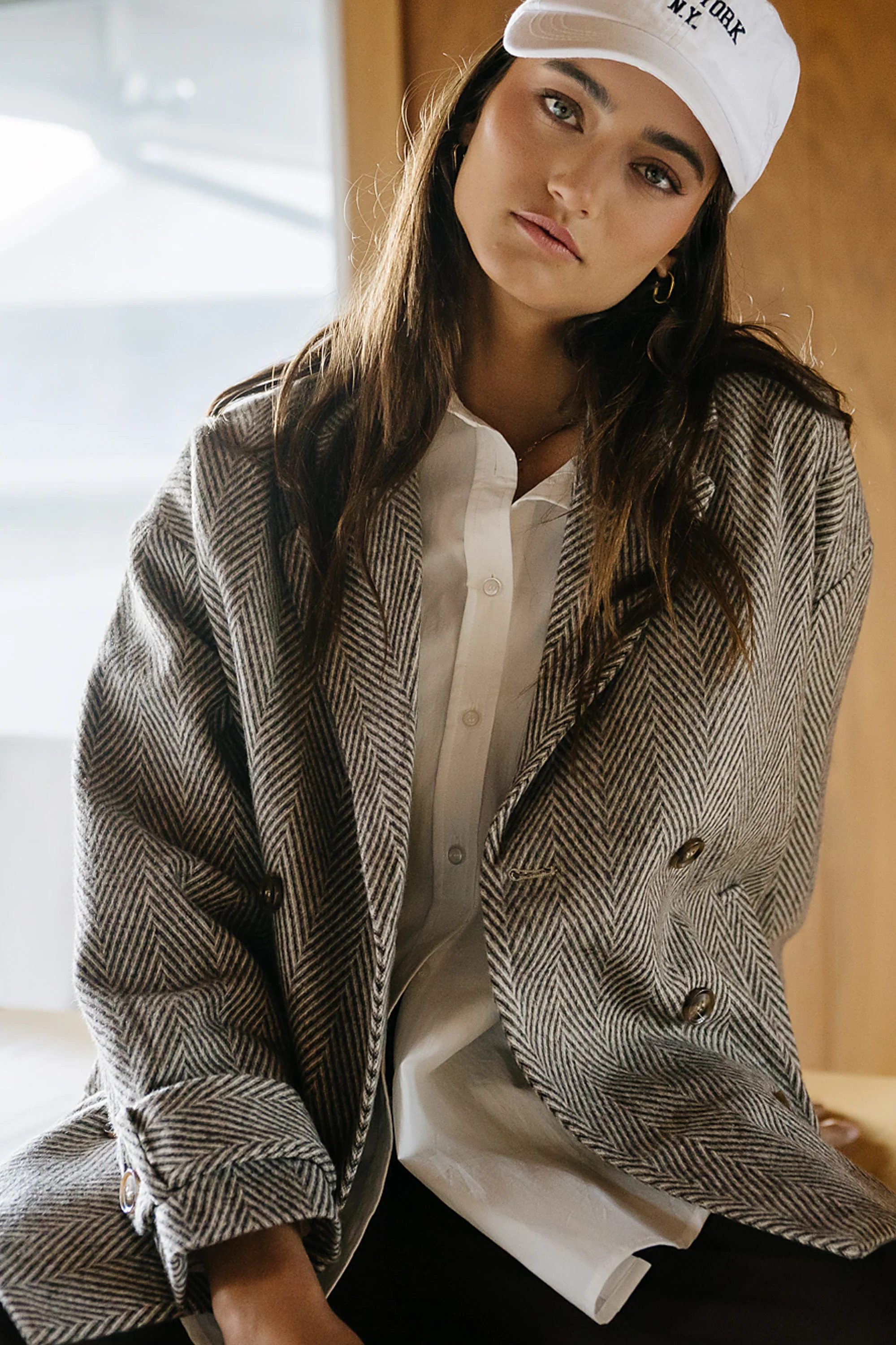 Markell Oversized Button Up in White - Image 2