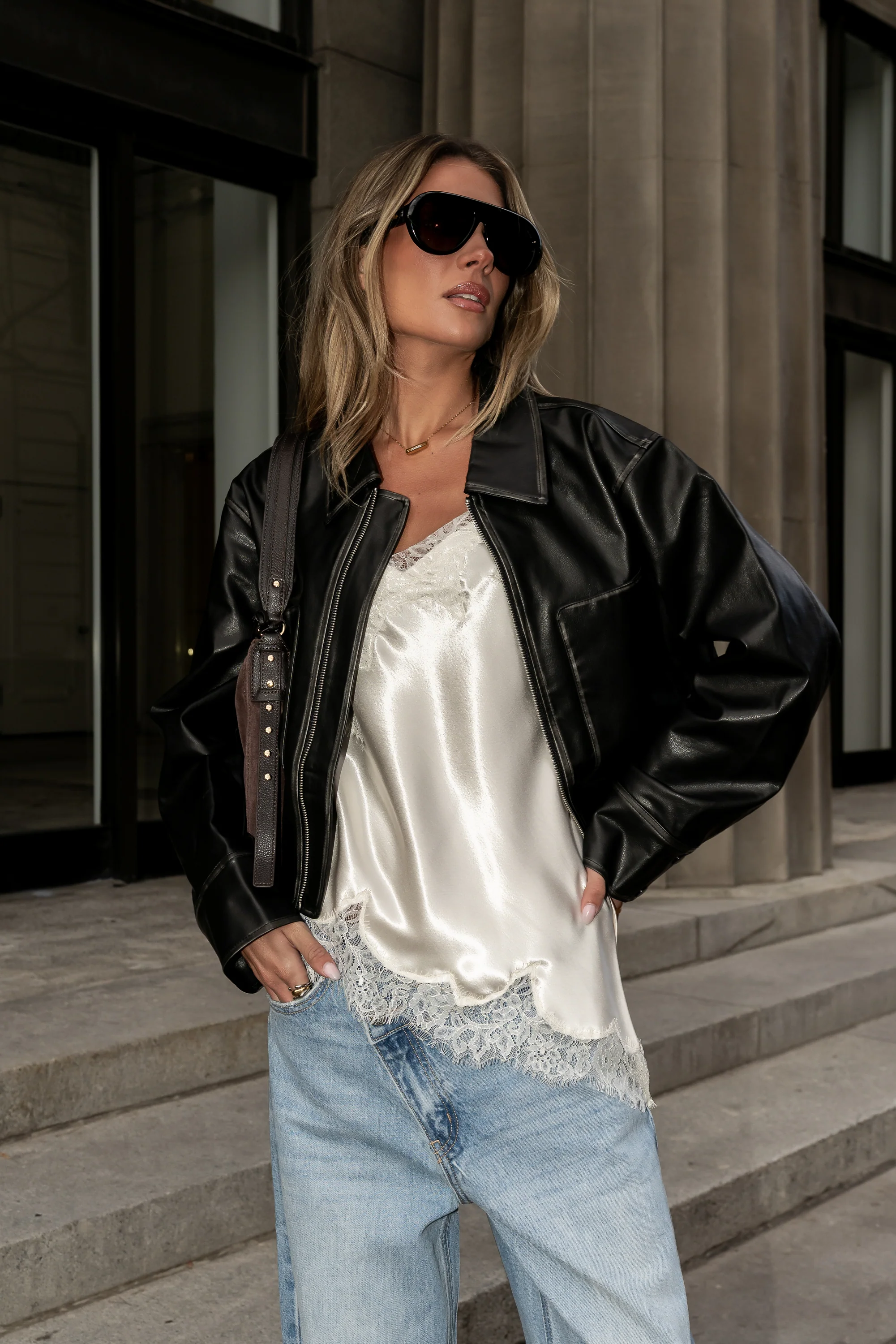 Marlie Asymmetrical Top in Cream - Image 6