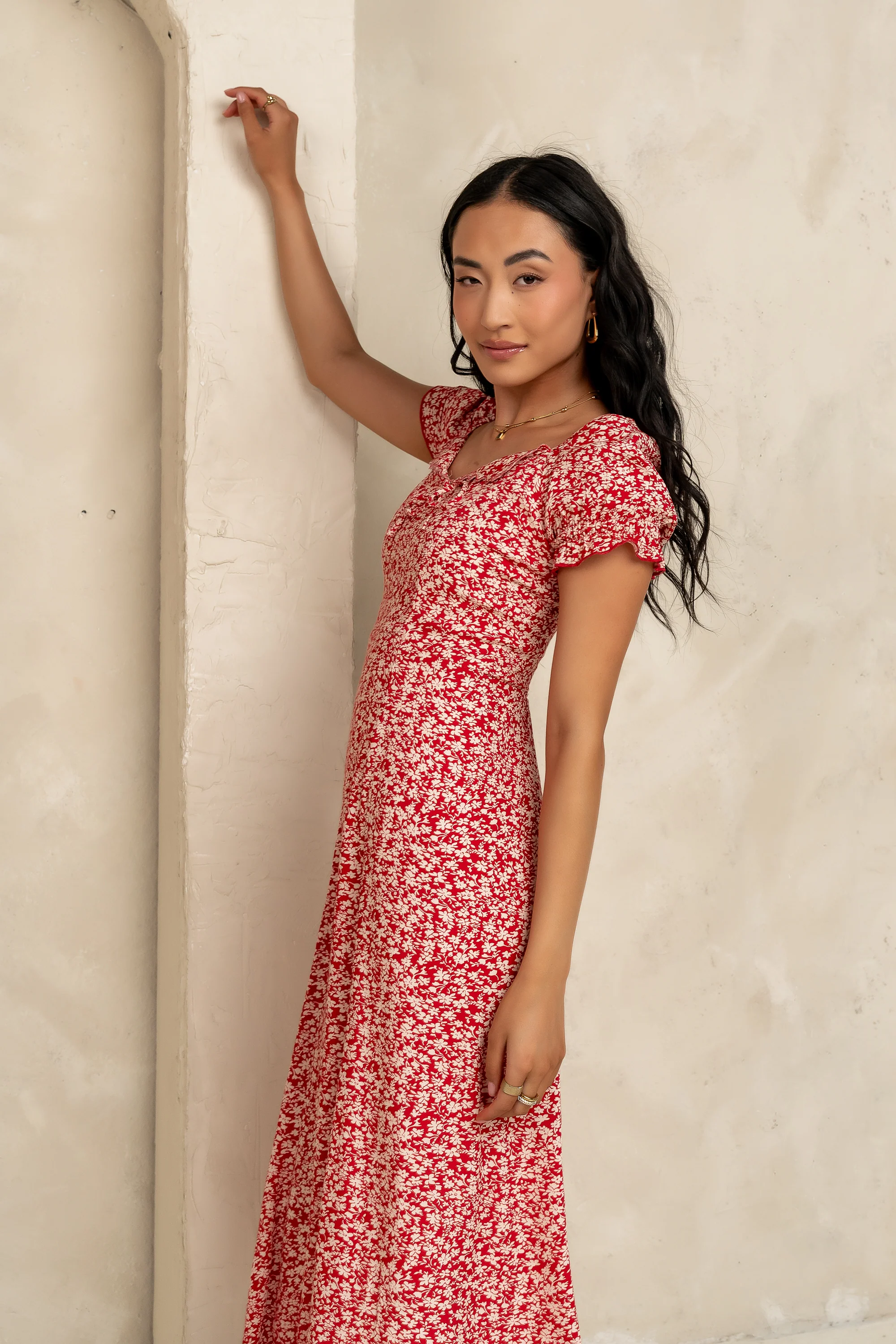 Marlow Maxi Dress in Red - FINAL SALE - Image 3